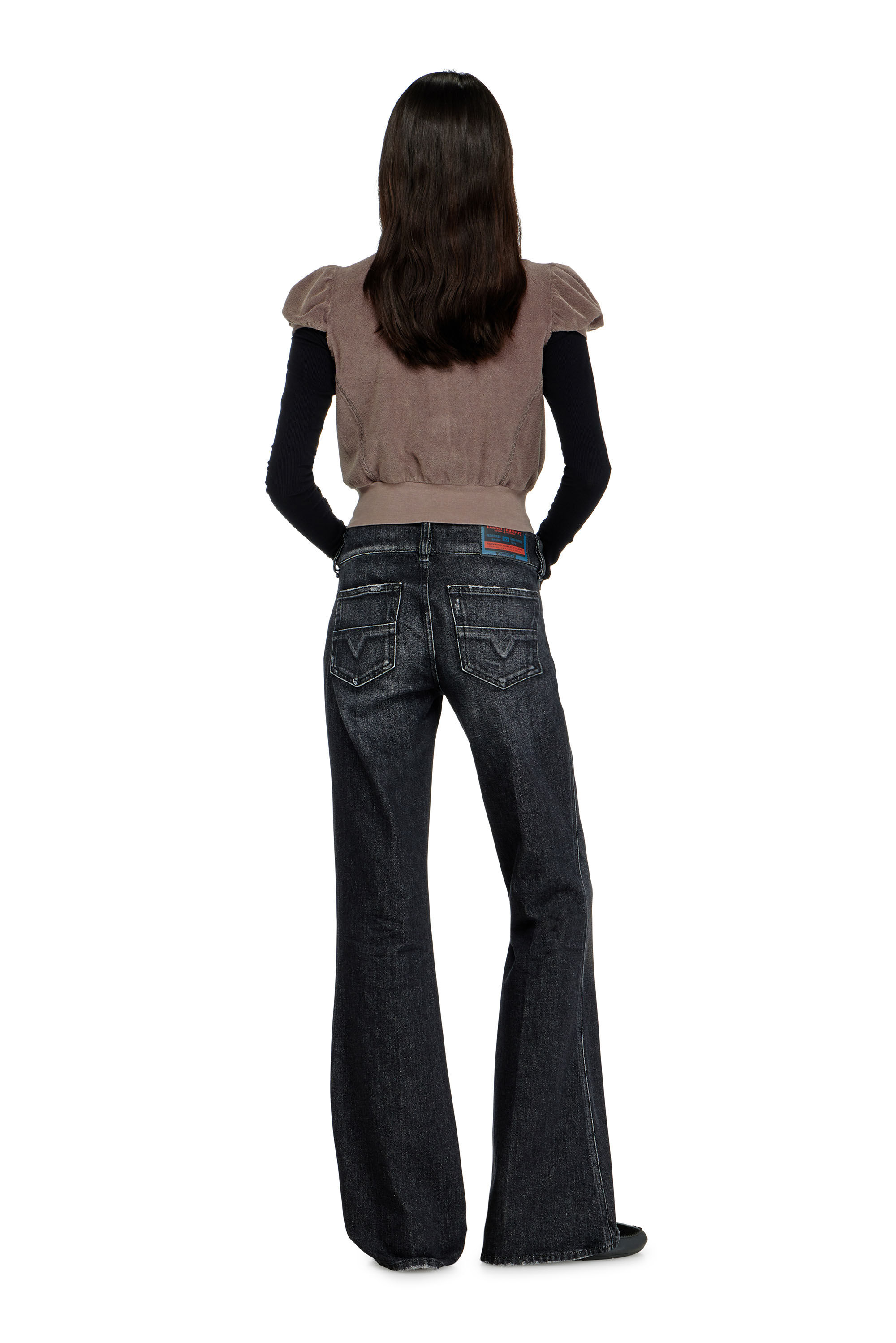 Women's Bootcut Jeans | Low Waist D-Hush | Black/Dark grey | Diesel DE