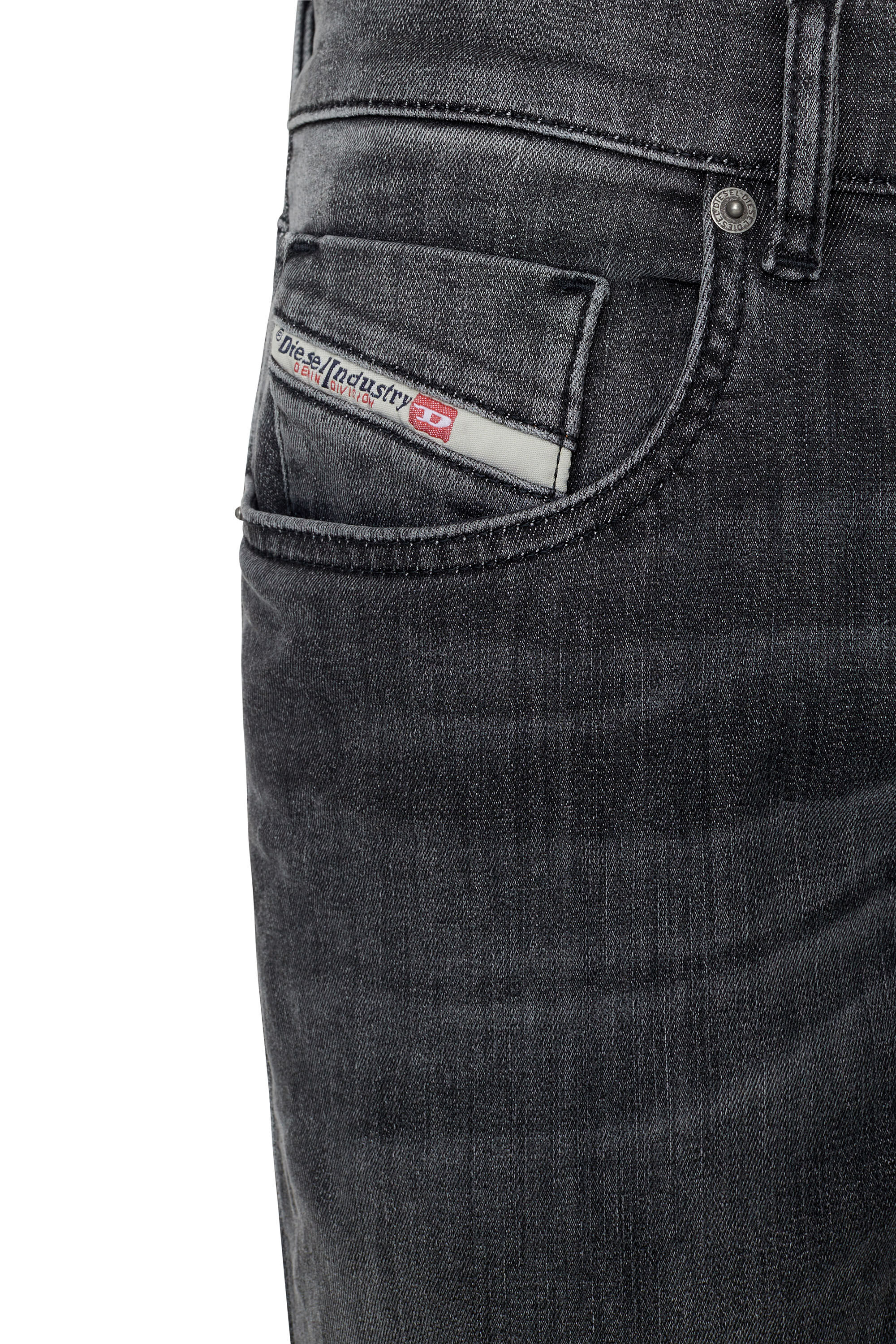 Diesel - Slim D-Strukt JoggJeans® 09D52, Schwarz/Dunkelgrau - Image 6