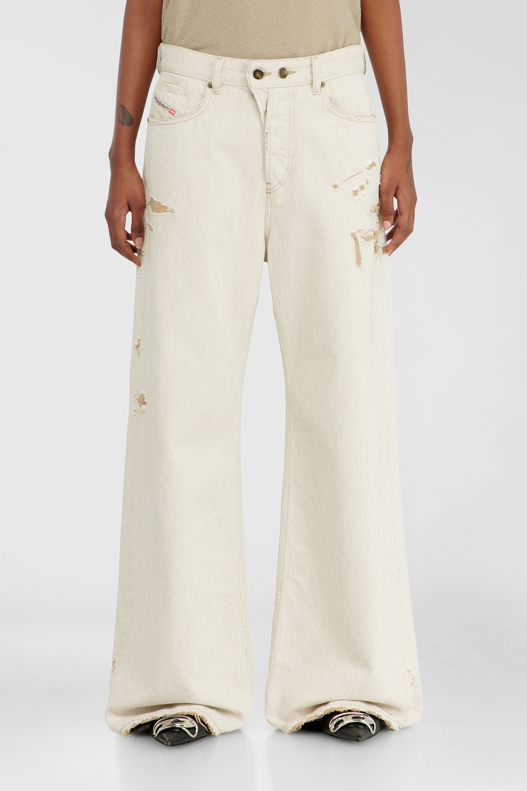 Diesel - Damen Relaxed Jeans 1996 D-Sire 09P89, Beige - 4