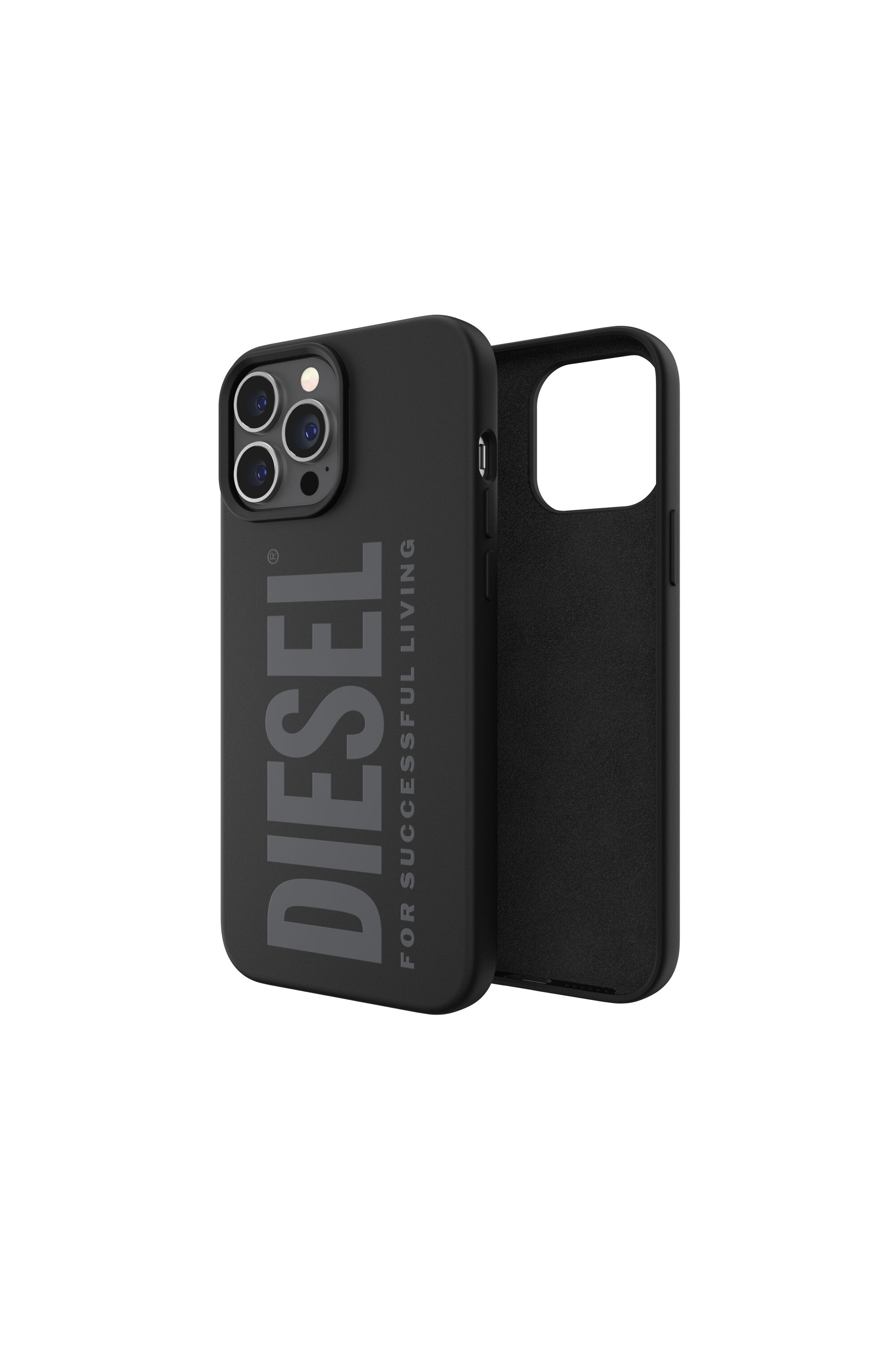 Diesel - 47164 SILICONE CASE, Unisex Silikon Case für iPhone 13 Pro Max in Schwarz - 1