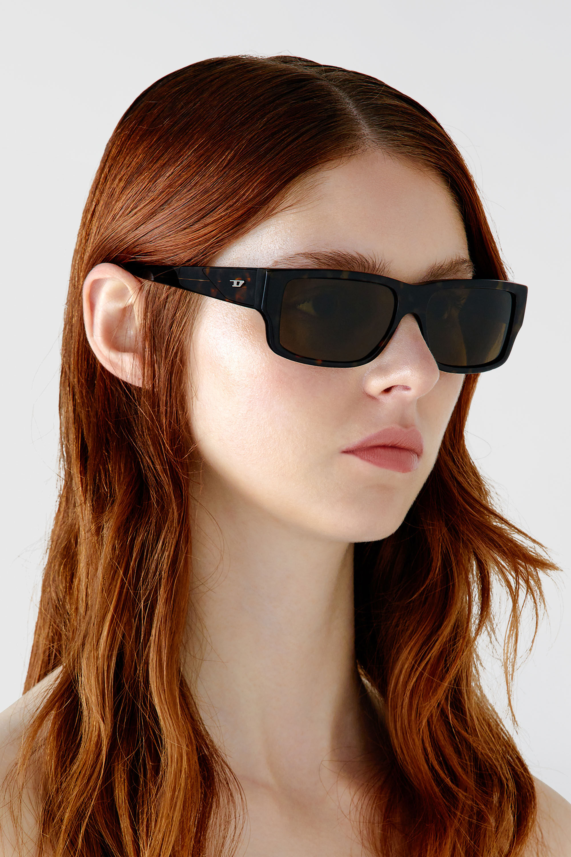 Diesel - 0DL2003 SIZE 57, Herren Rechteckiges Modell Brille in Braun - 6