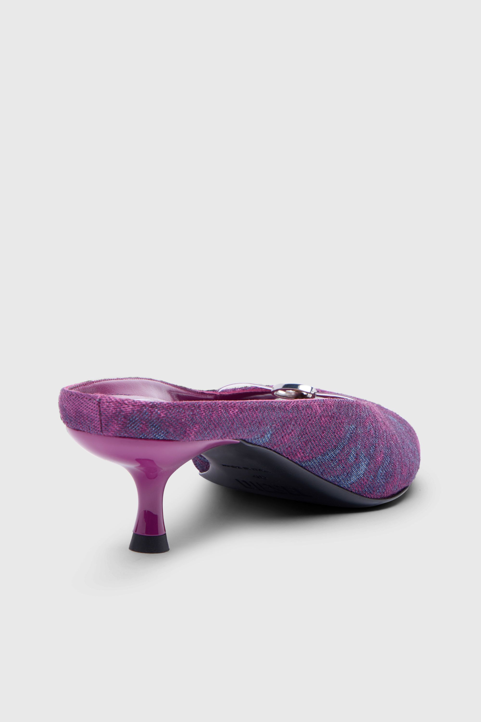 Diesel - D-DIAM'S-SA-40, Damen D-Diam's-Denim-Pantolette mit schwebendem Oval D in Violett - 4
