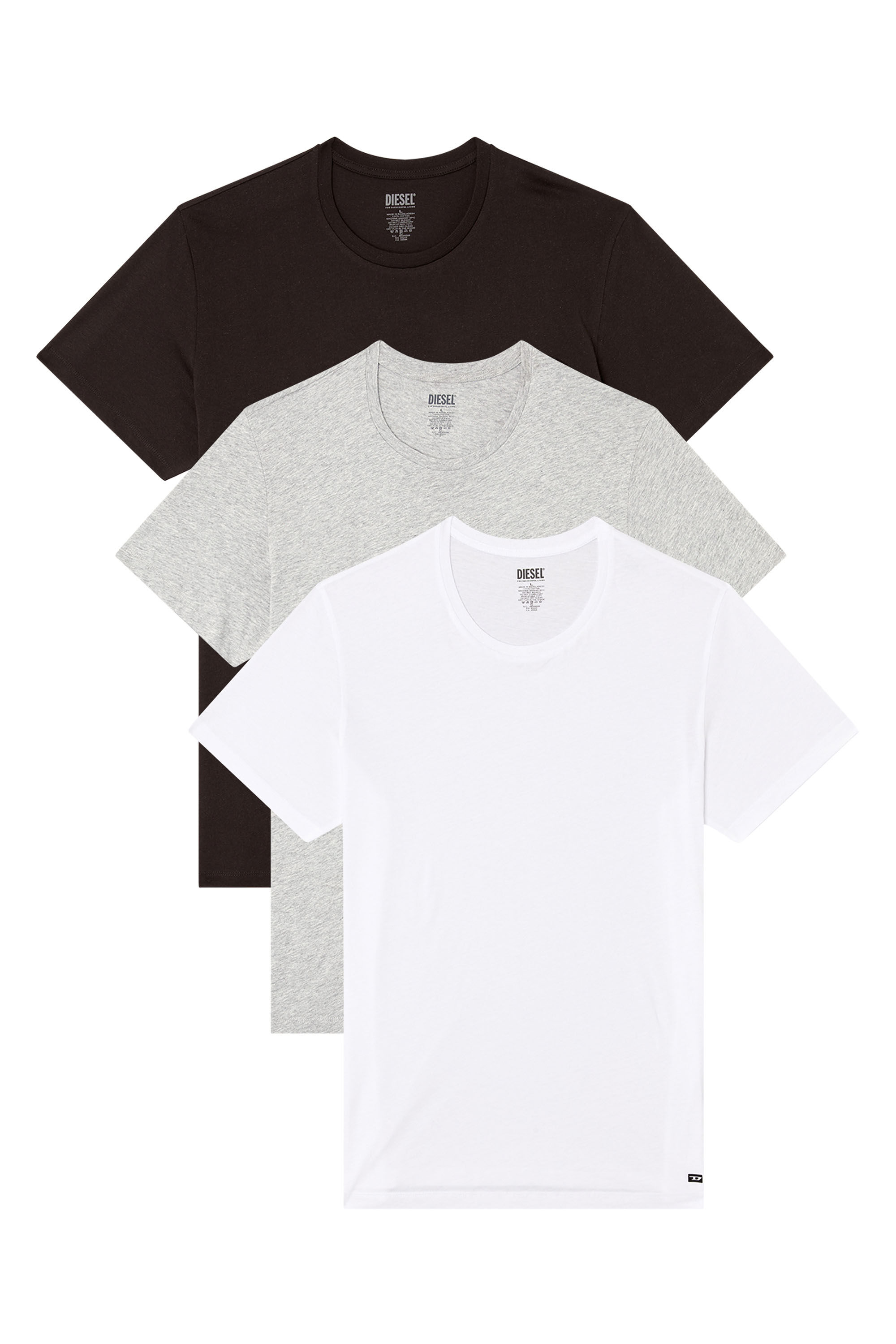 Diesel - RANDAL-D-BOX-3PACK, Herren T-Shirts im Dreierpack in Grau/Schwarz - 2