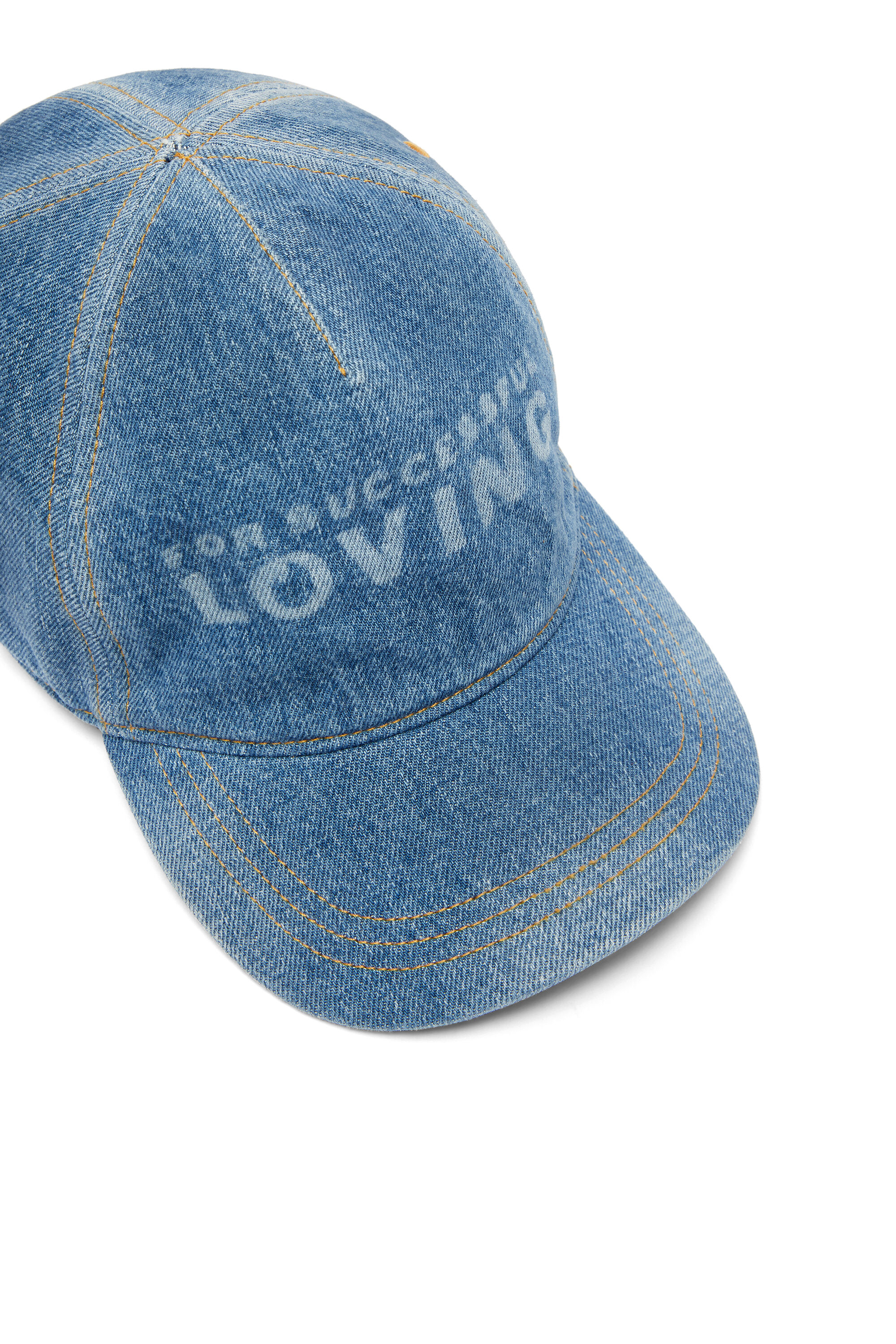 Diesel - PR-CAP-CHITIN, Unisex Baseballkappe aus Denim mit For Successful Loving Logo in Mittelblau - 3