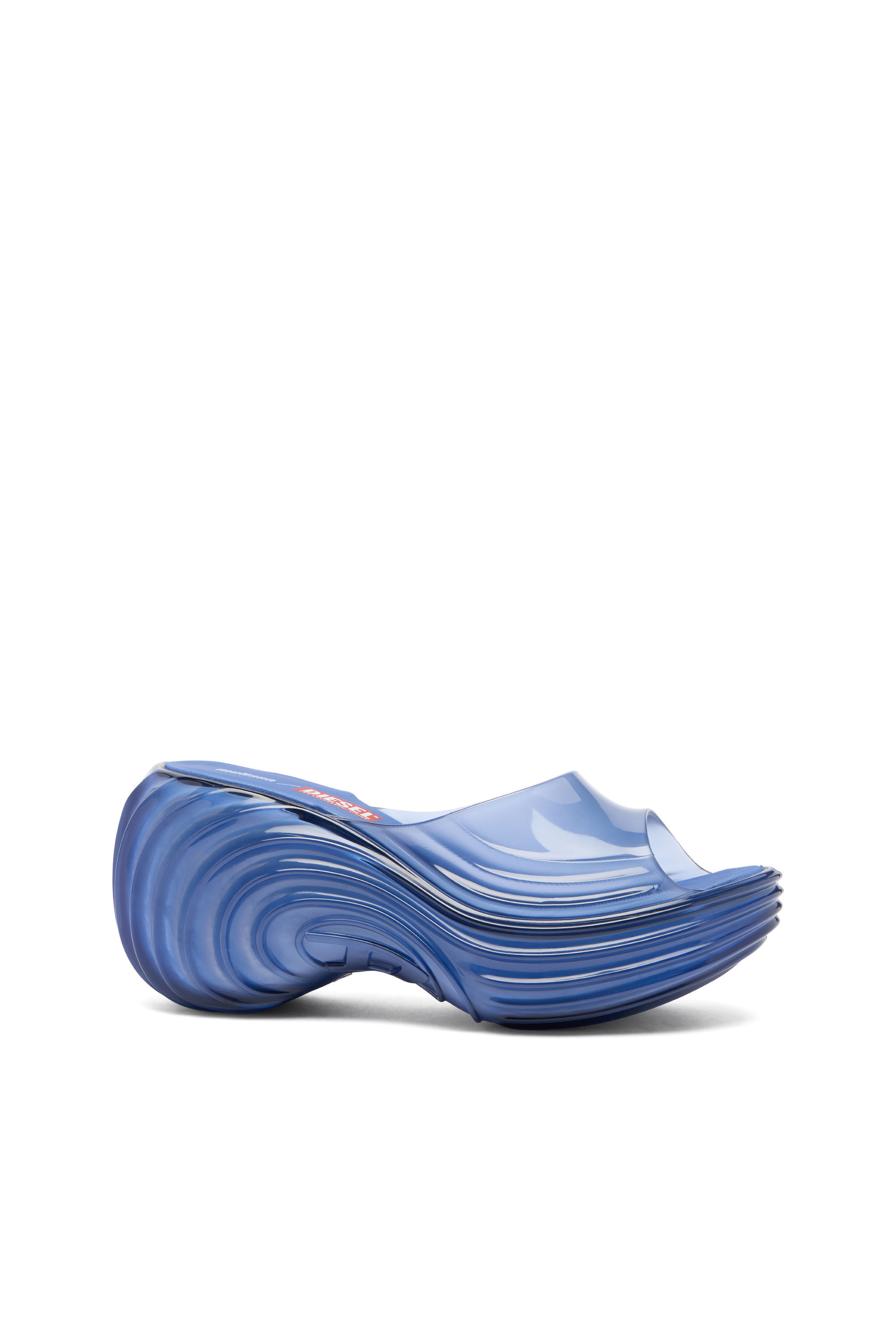 Diesel - MELISSA QUANTUM PLATFORM, Damen Plateau-Pantolette aus Melflex&reg; in Blau - 6