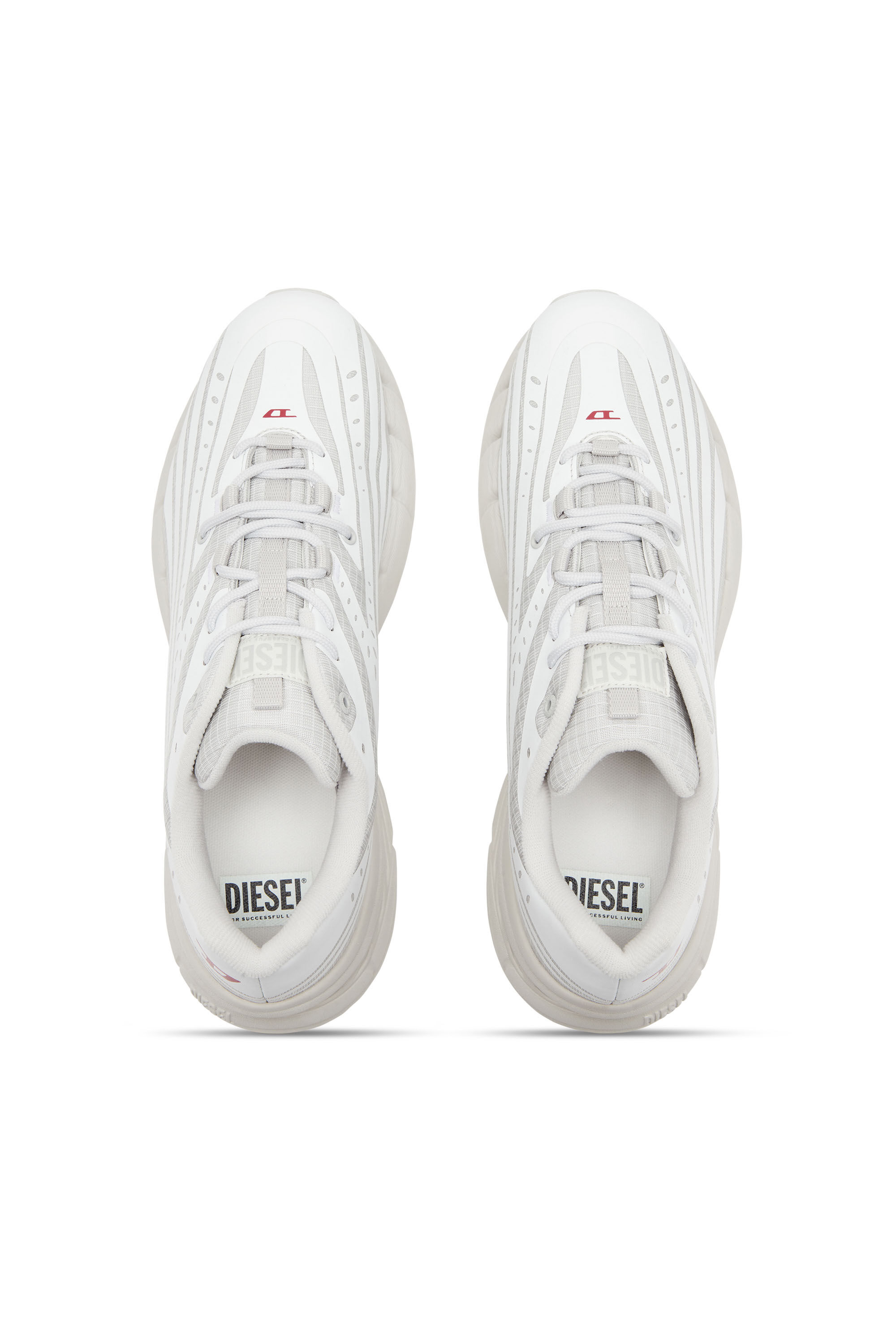 Herren D Airspeed Low Gestreifte Sneakers aus beschichtetem Ripstop Bunt Diesel