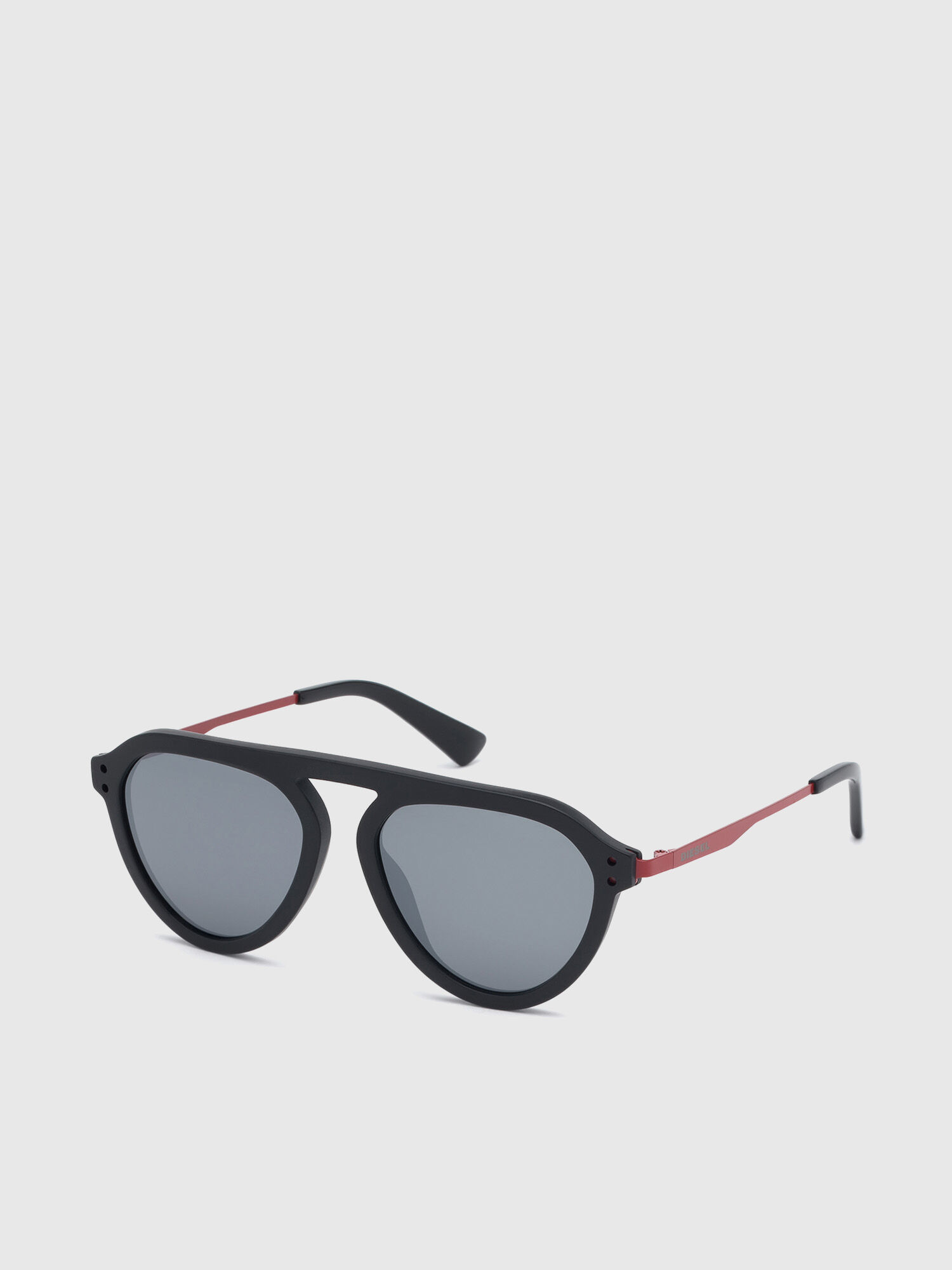 Diesel - DL0277, Herren Pilotensonnenbrille aus acetat in Schwarz/ Rot - 2