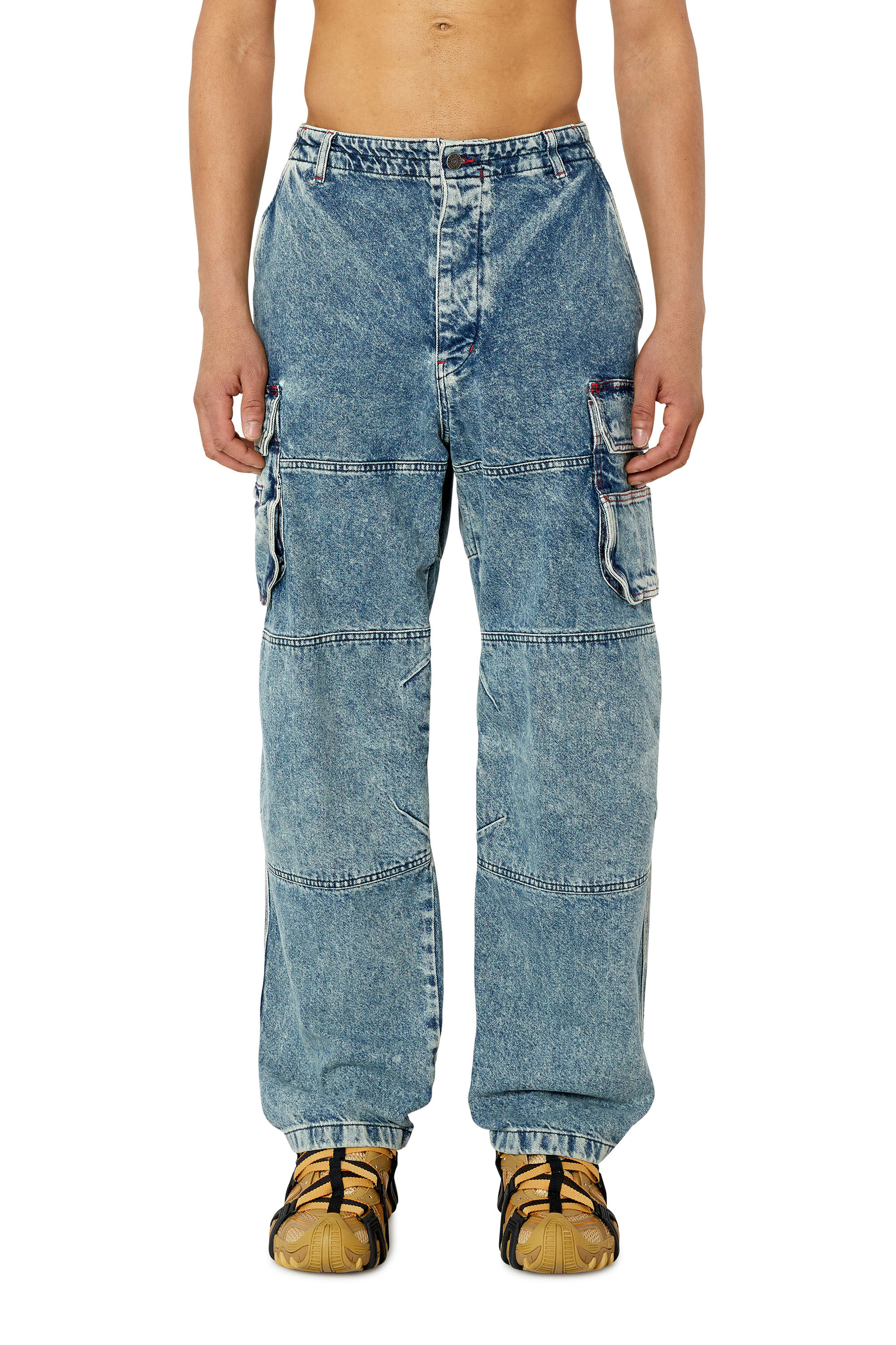 Diesel - D-Fish 0EMAN Straight Jeans, Mittelblau - Image 3