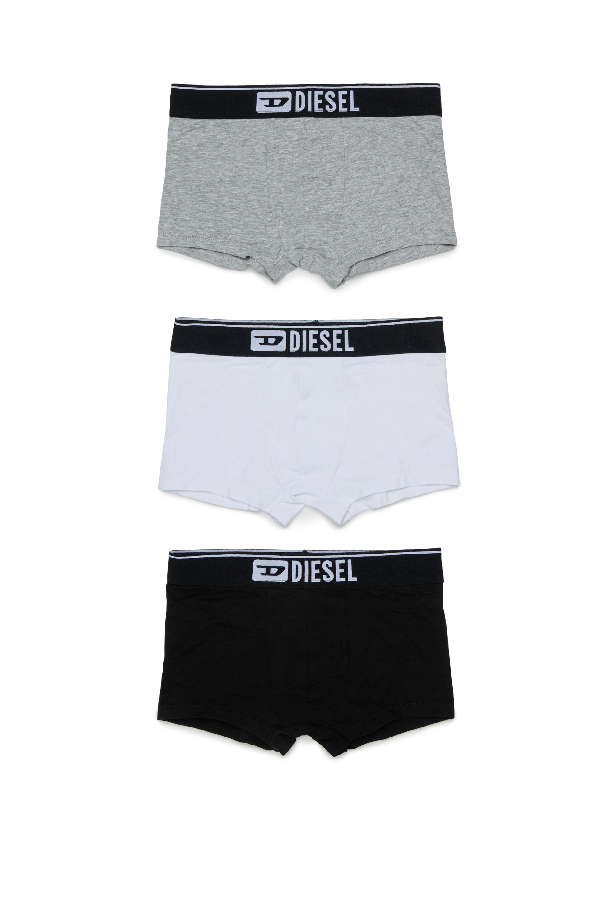 Diesel - UM-UGINTRIPACK-DD, Herren 3er-Pack Boxershorts aus stretch-baumwolle in Schwarz/Grau - 1