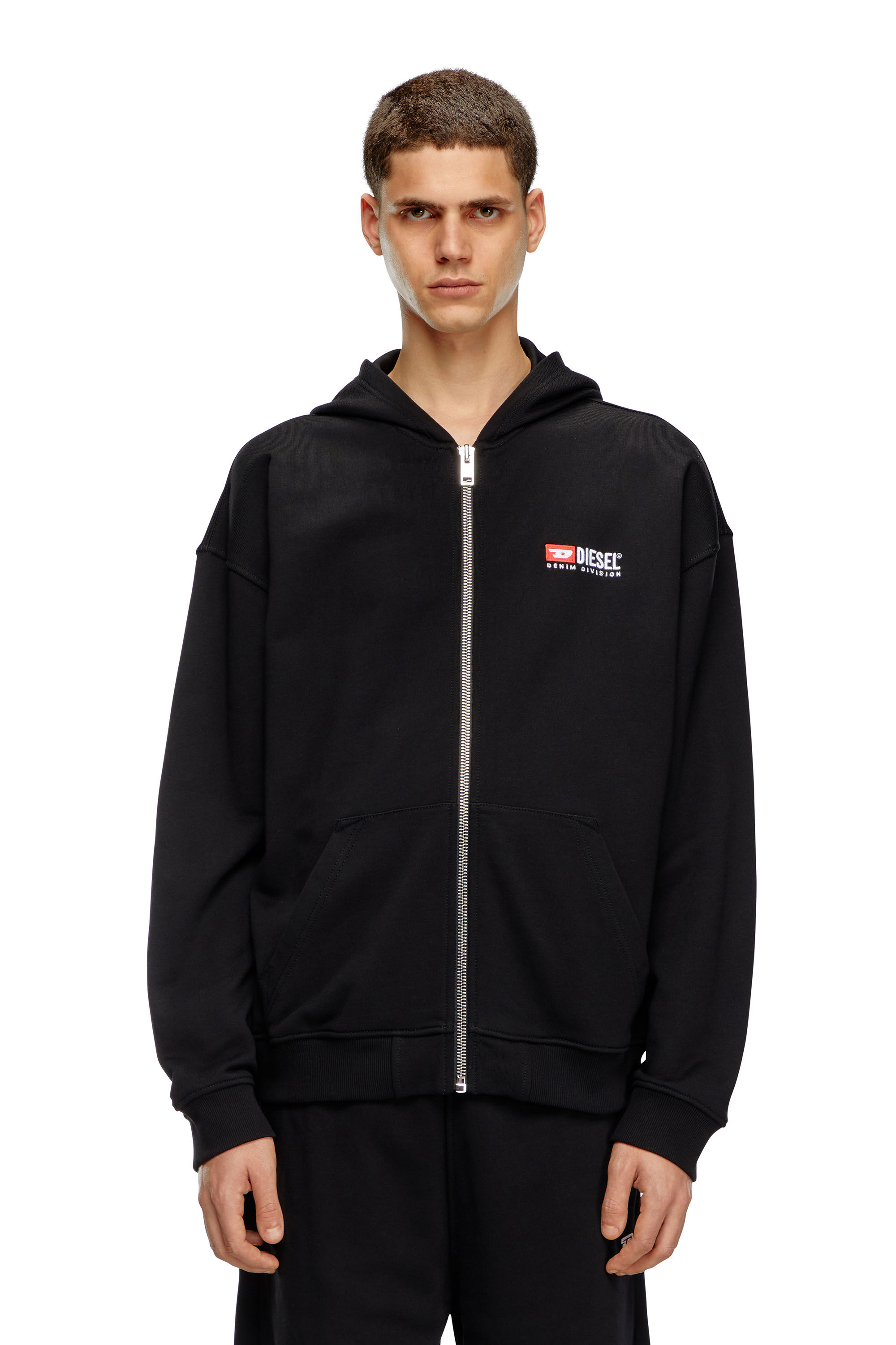 DIESEL 黒 ジップパーカー (S)