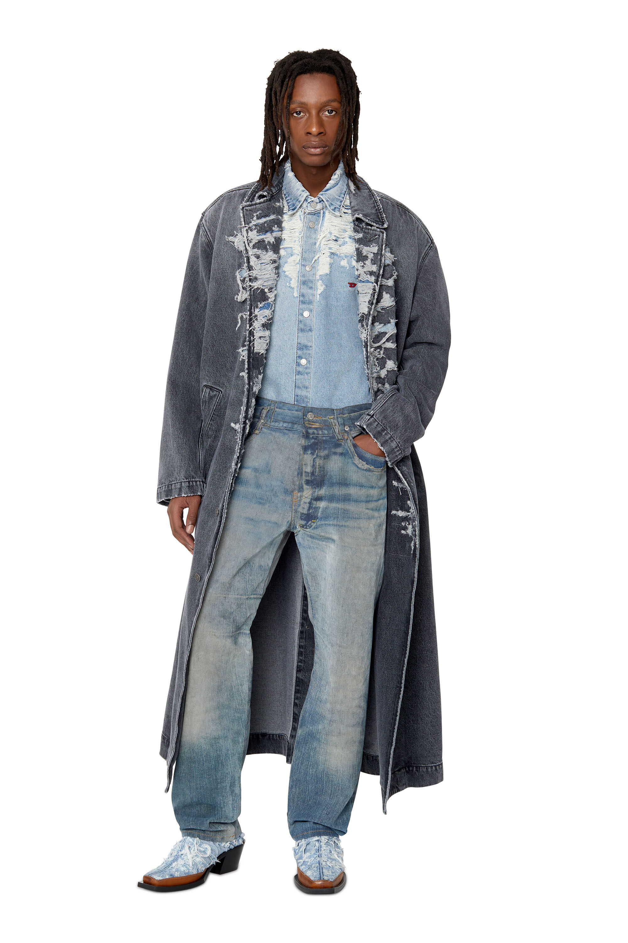 Diesel - 2010 D-Macs 09E51 Straight Jeans, Mittelblau - Image 1