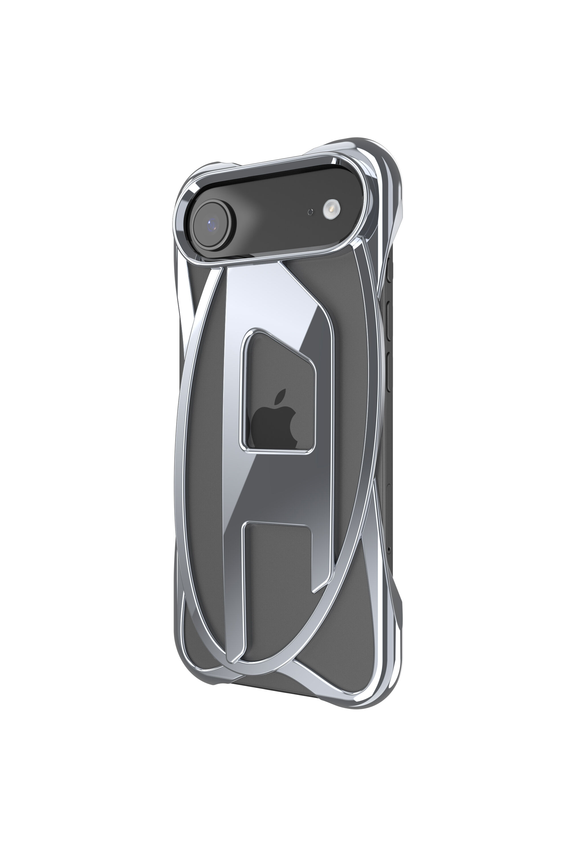 Diesel - 60444 D FRAME CASE, Unisex Caged D Glänzende Hülle für iPhone 17 Air in Dunkelgrau - 5
