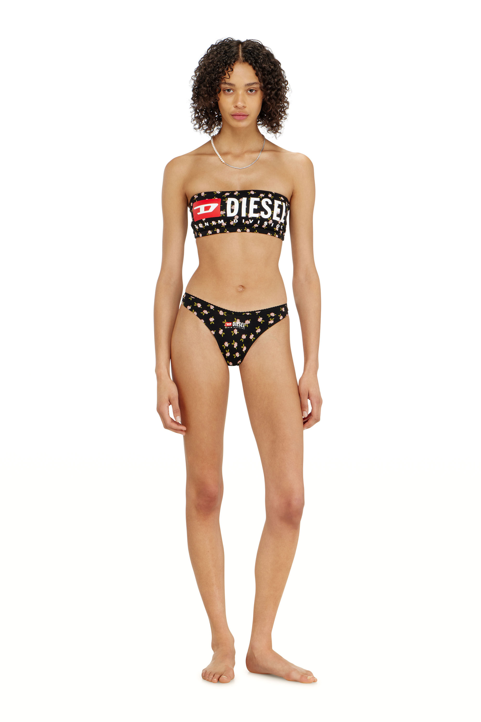 Diesel - MELANIE-C-D-CORE, Damen Bandeau-BH aus Baumwolle mit all-over Blumenprint in null - 1