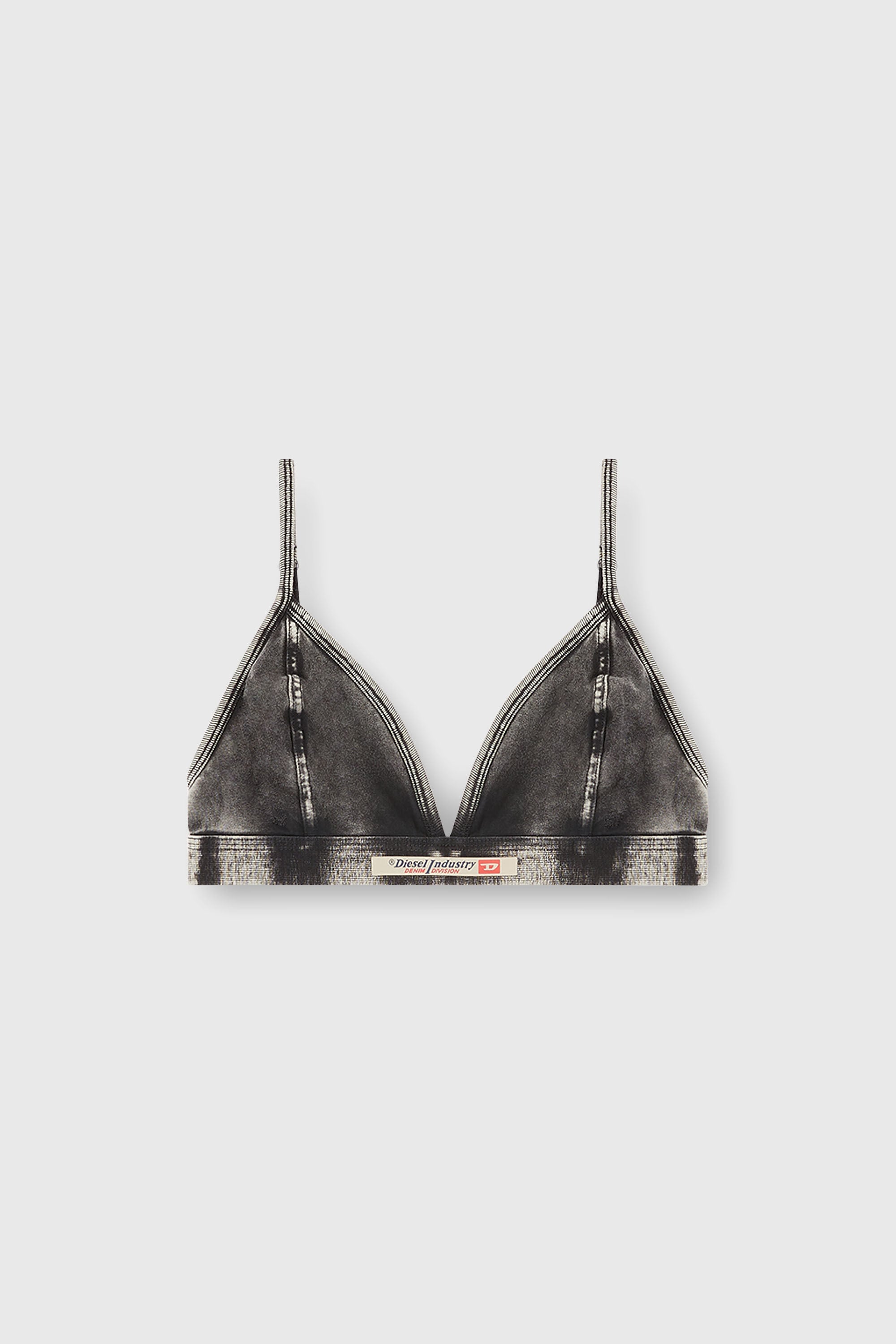 Diesel - SCILLA-DNM, Damen Triangle-BH mit Denim-Effekt in Dunkelgrau - 2