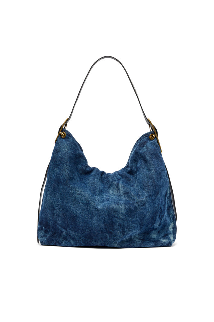 Diesel - D-LINE HOBO L, Damen D-Line-Denim Hobo-Tasche in Mittelblau - 4