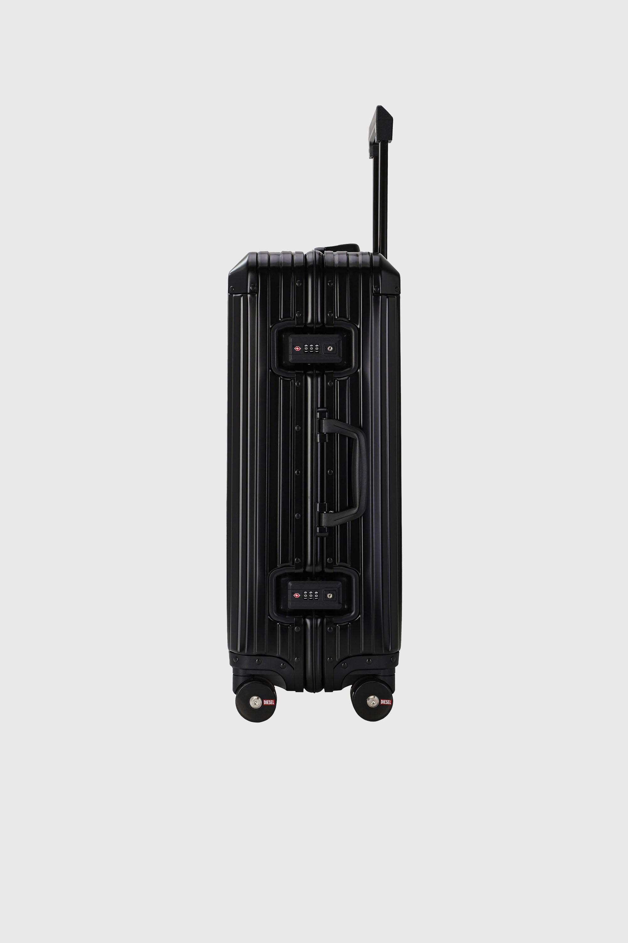 Diesel - DIESEL ALUMINUM TROLLEY- DSL002, Unisex's Aluminum suitcase size M in Black - 4