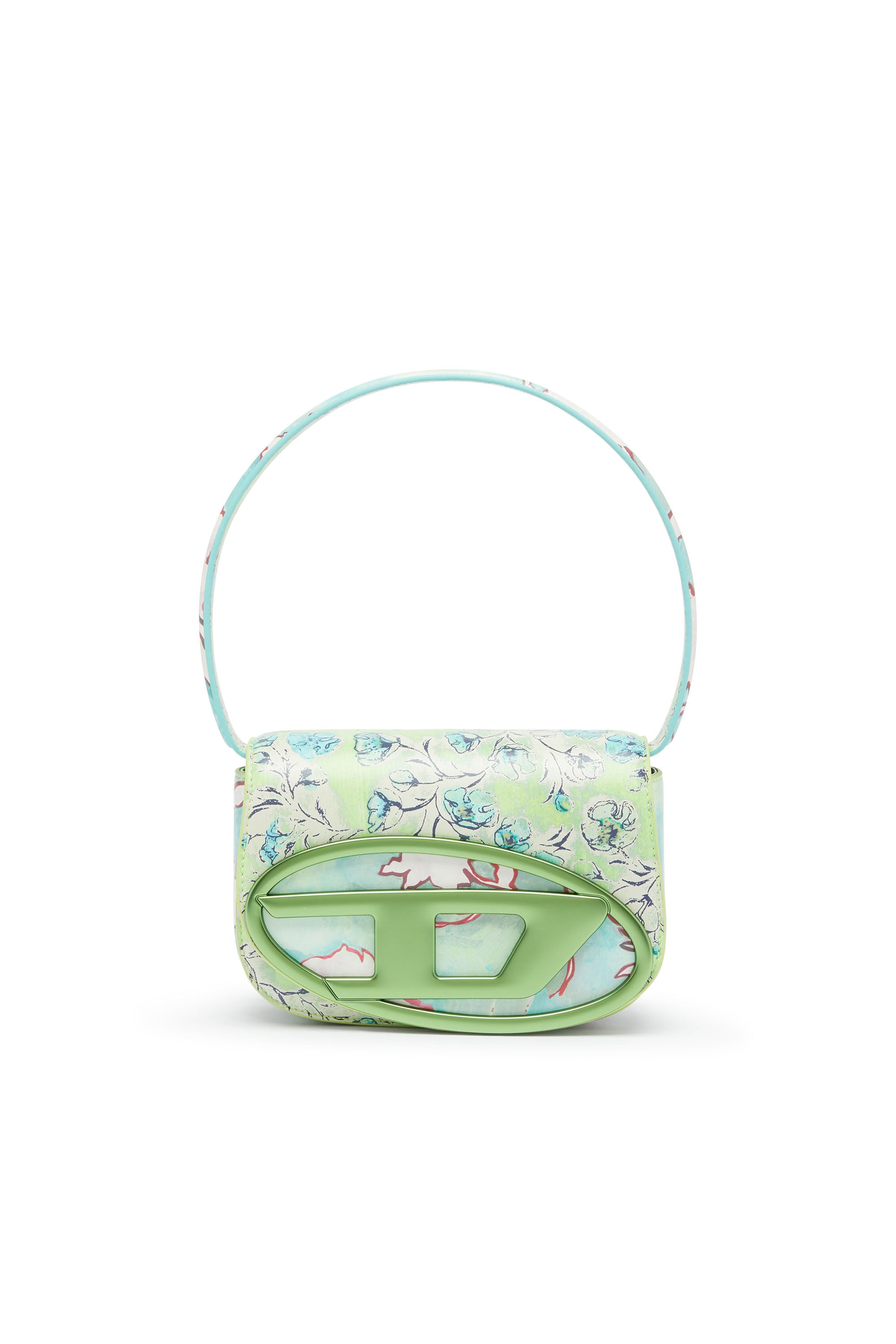 Diesel - 1DR, Damen 1DR-Ikonische Schultertasche mit Blumenmuster in Gr&uuml;n - 1
