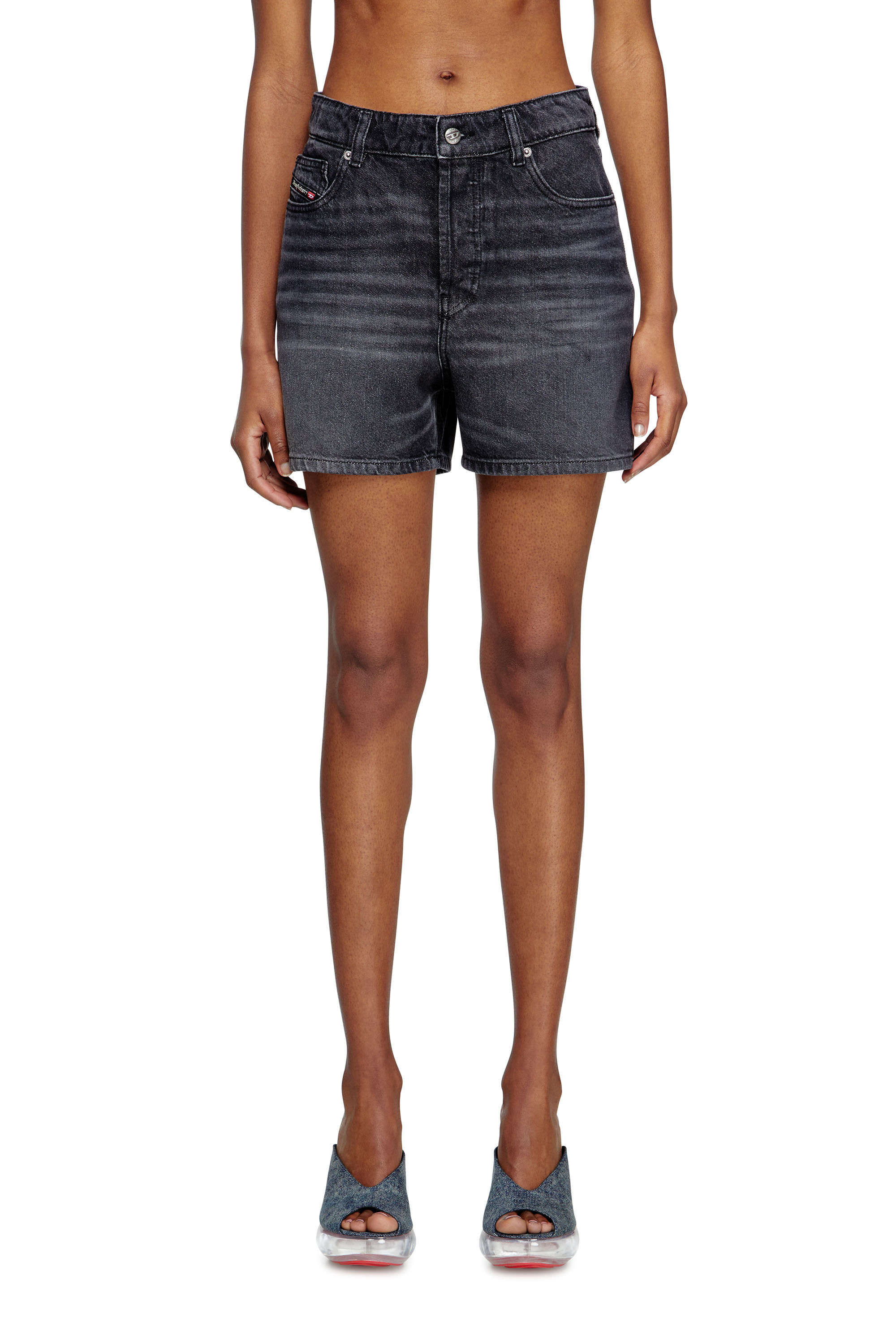 Diesel - DE-JIRO, Damen Shorts aus Denim in Schwarz - 3
