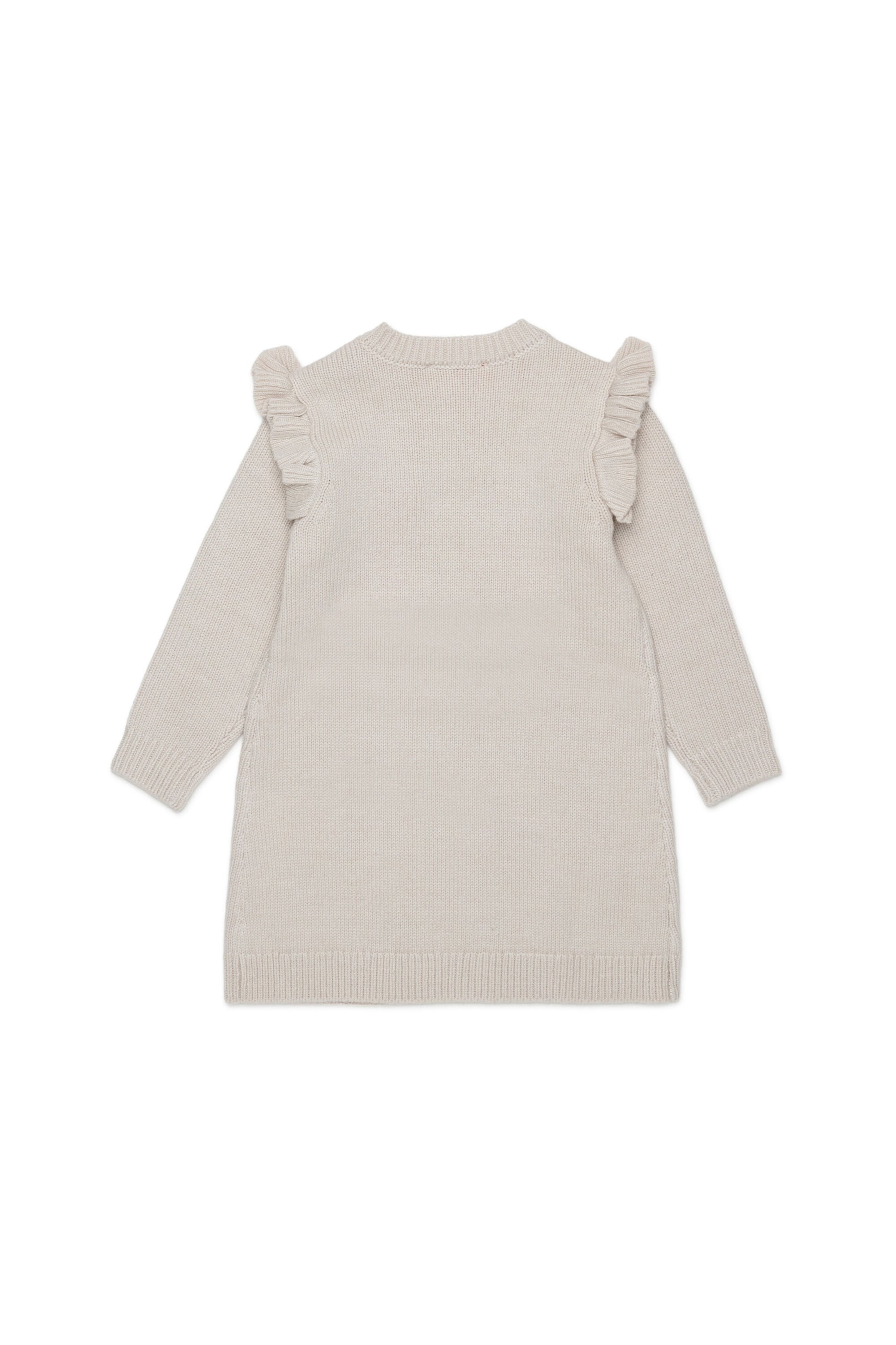 Diesel - DSCALOB, Damen Kaschmir-angereichertes R&uuml;schen-Strickkleid in Wei&szlig; - 2