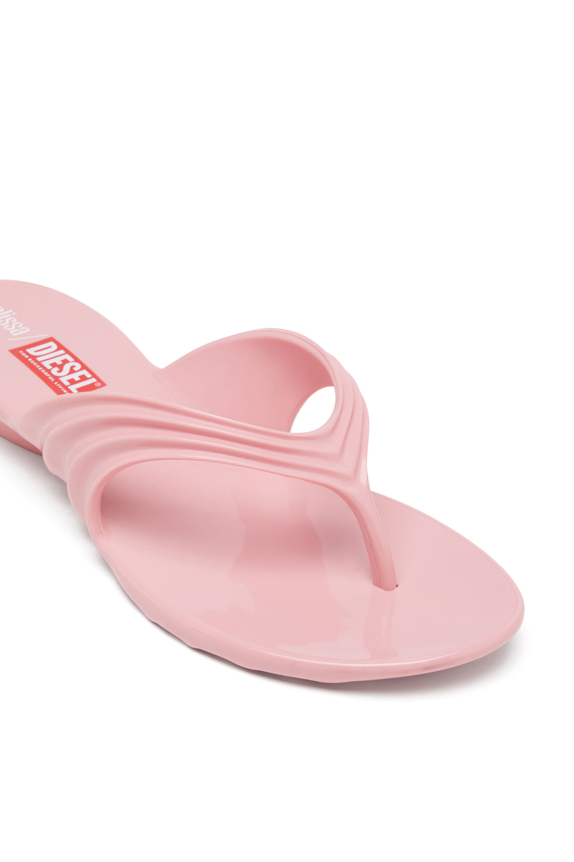 Diesel - MELISSA QUANTUM THONG, Damen K&uuml;nstlerisch gestaltete Flip-Flops aus Melflex&reg; in Rosa - 6