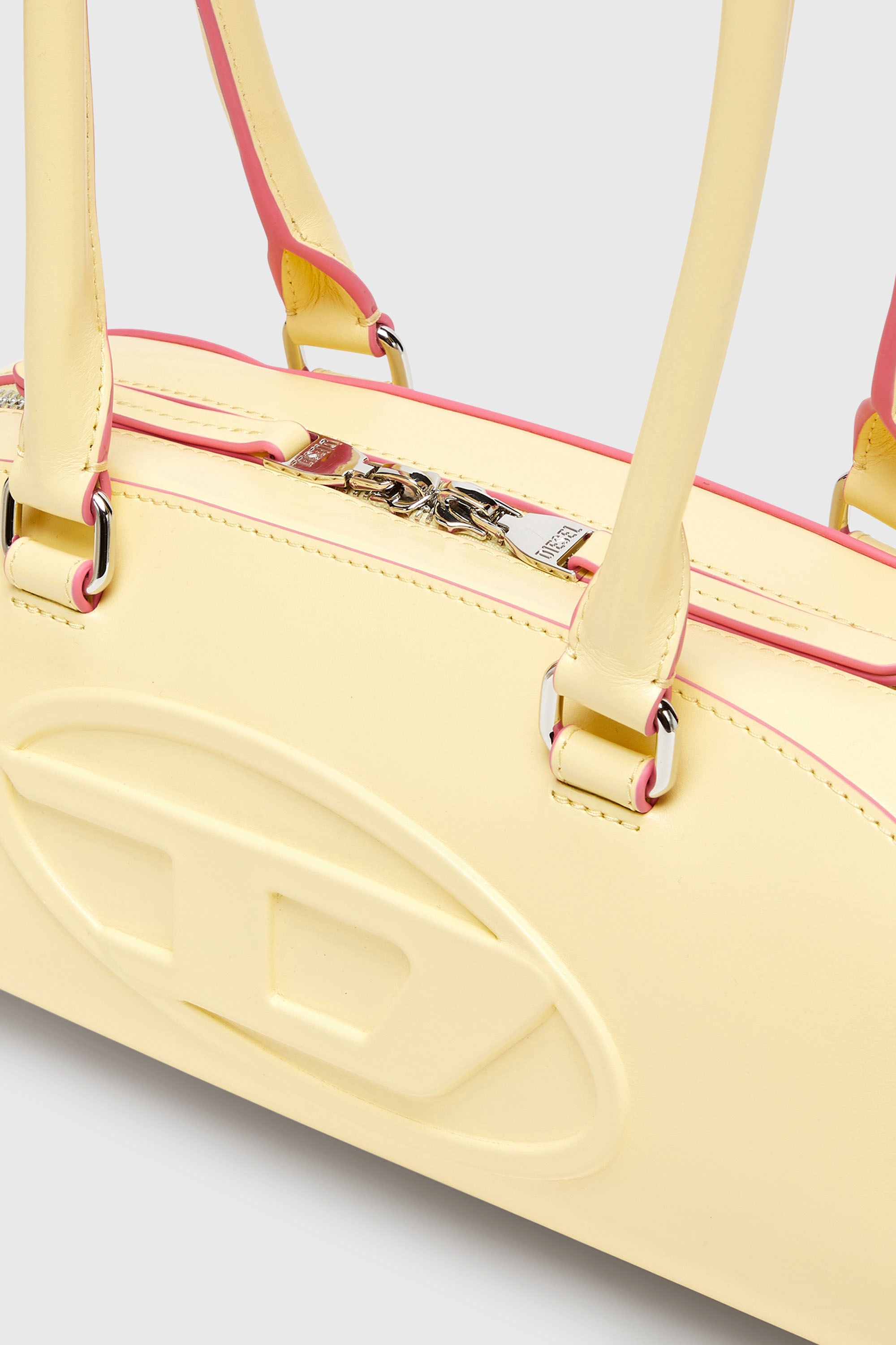 Diesel - 1DR DOME SHOULDER EW, Damen 1DR Dome - Langgezogene Bowlingtasche aus Leder in Gelb - 5