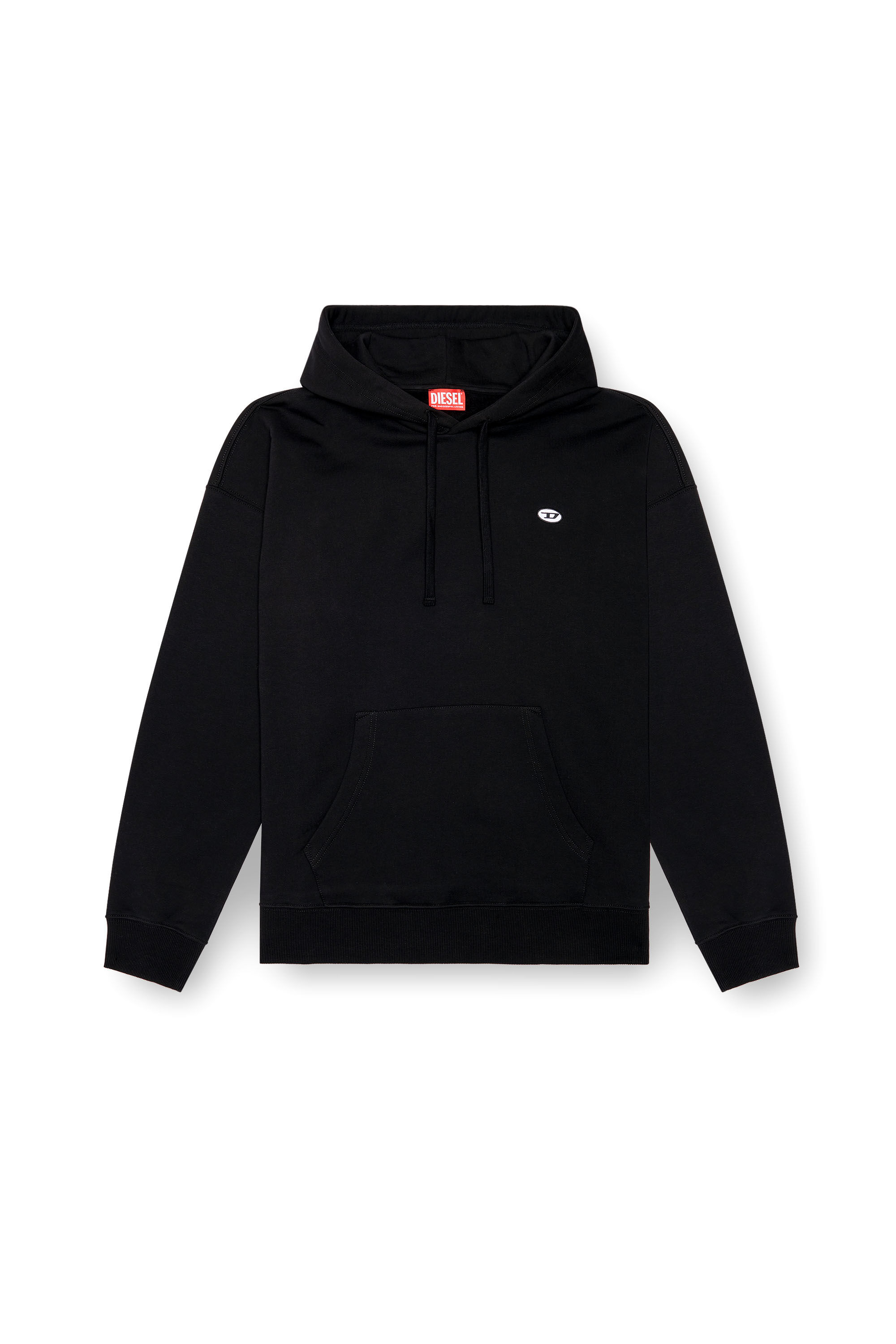 Diesel - S-ROB-HOOD-DOVAL-PJ, Herren Hoodie mit oval D-Patch in Schwarz - 2