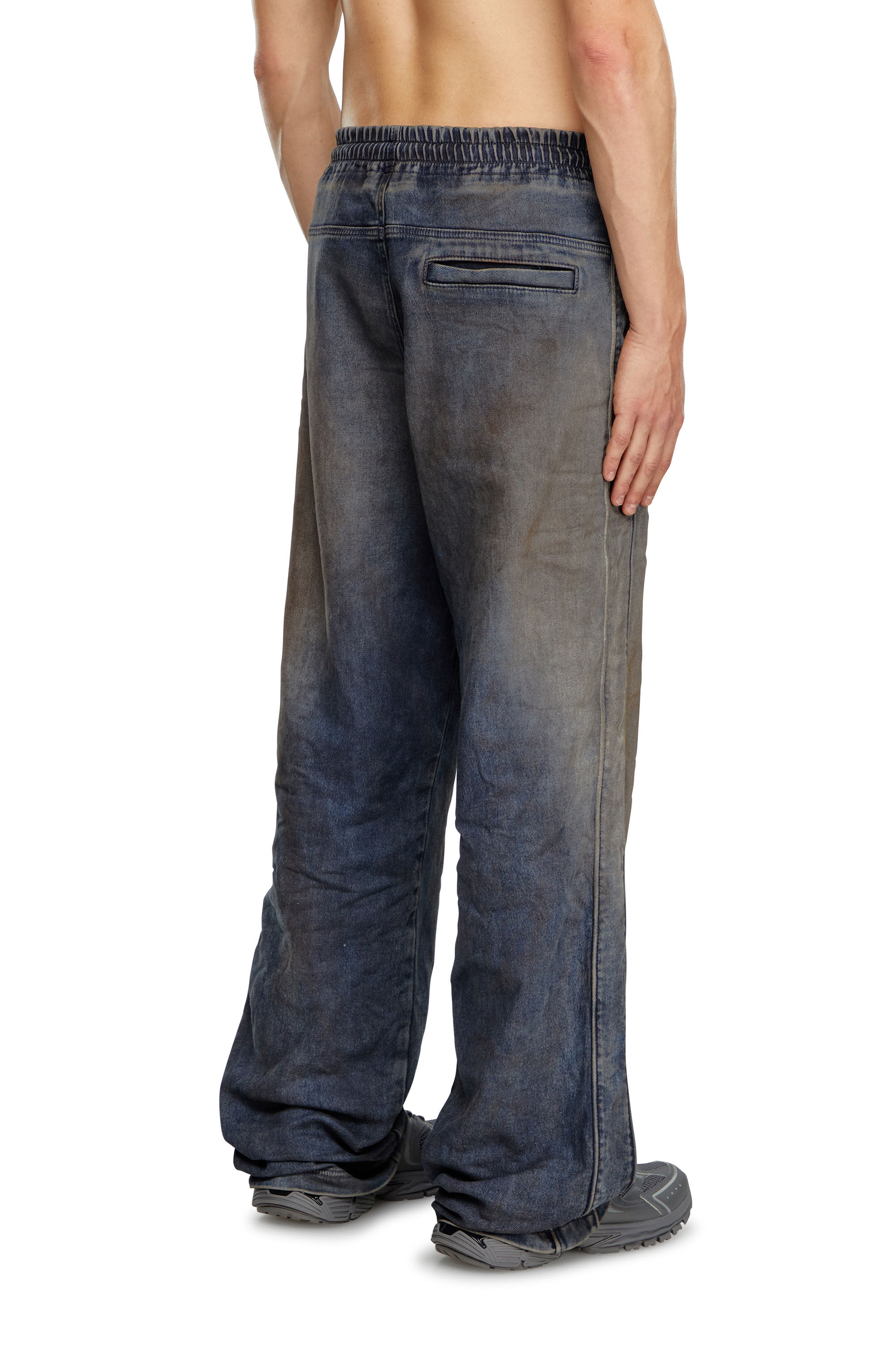 Diesel - Herren Straight D-Martians Track Denim 068LV, Dunkelblau - Image 4