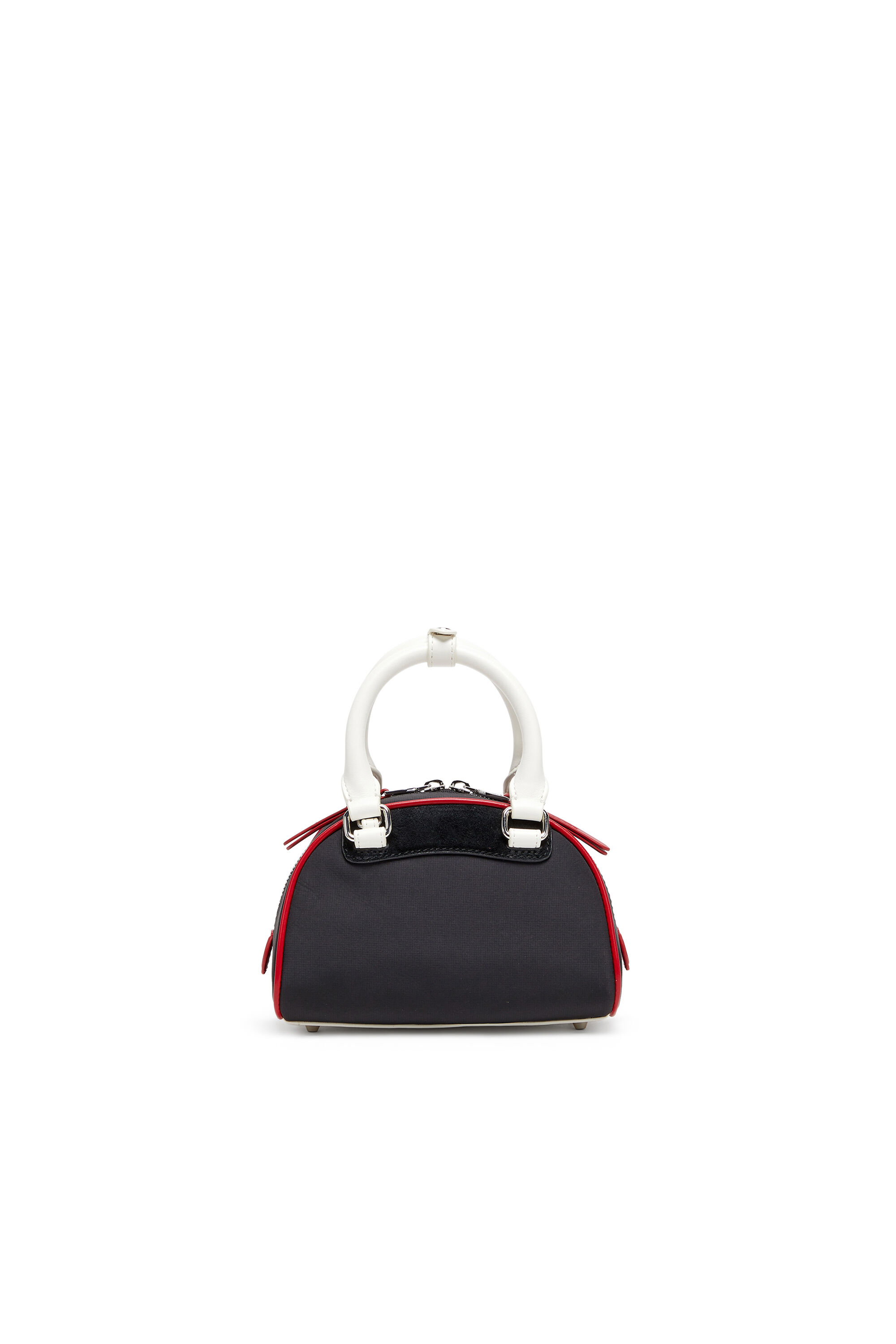 Diesel - 1DR DOME CROSSBODY, Damen 1DR Dome-Colourblock-Mini-Bowling-Tasche in Schwarz/Weiss - 2