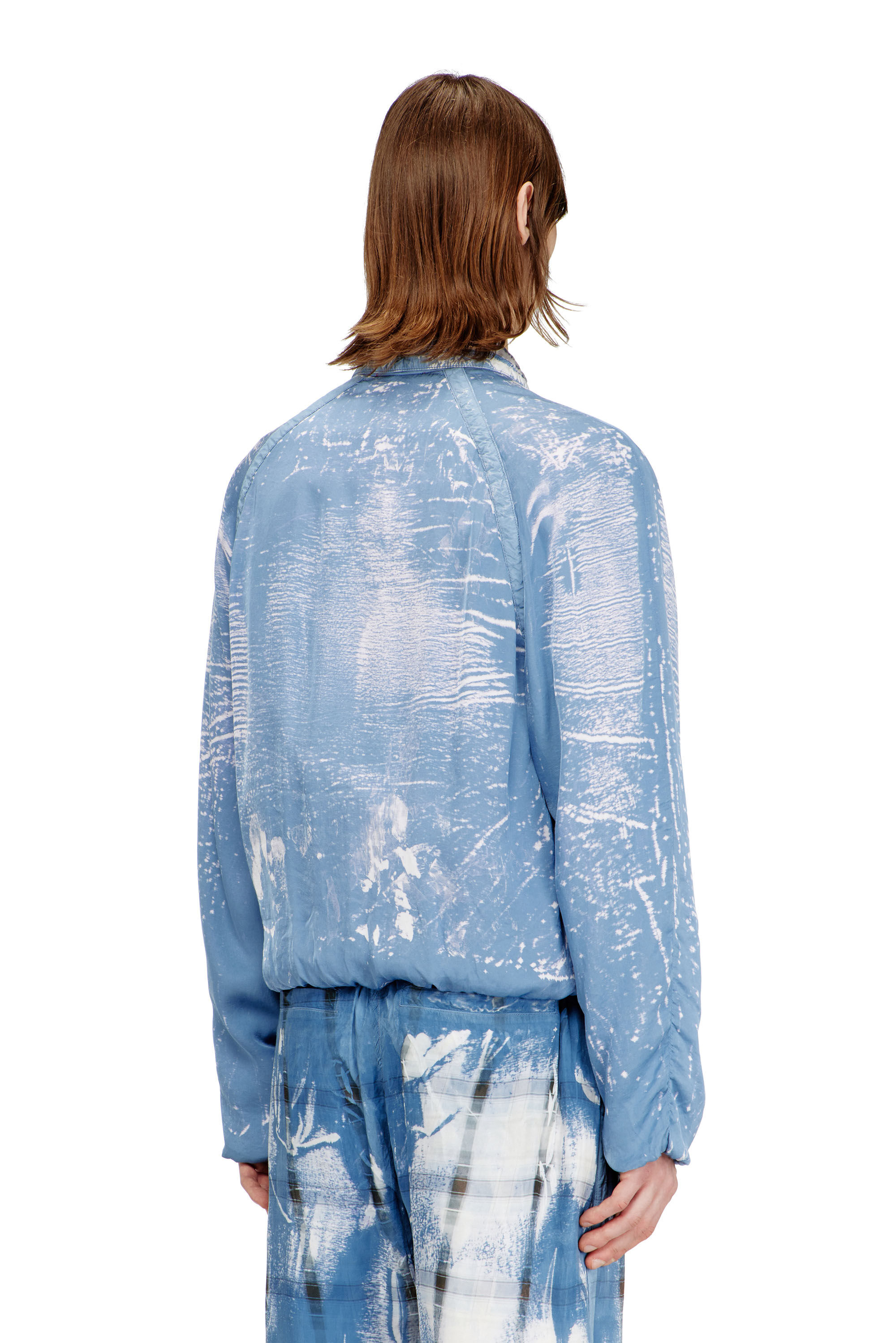 Diesel - J-ORION-PLAIN, Herren Jacke mit Hemdkragen und R&ouml;ntgen-Effekt in Hellblau - 4