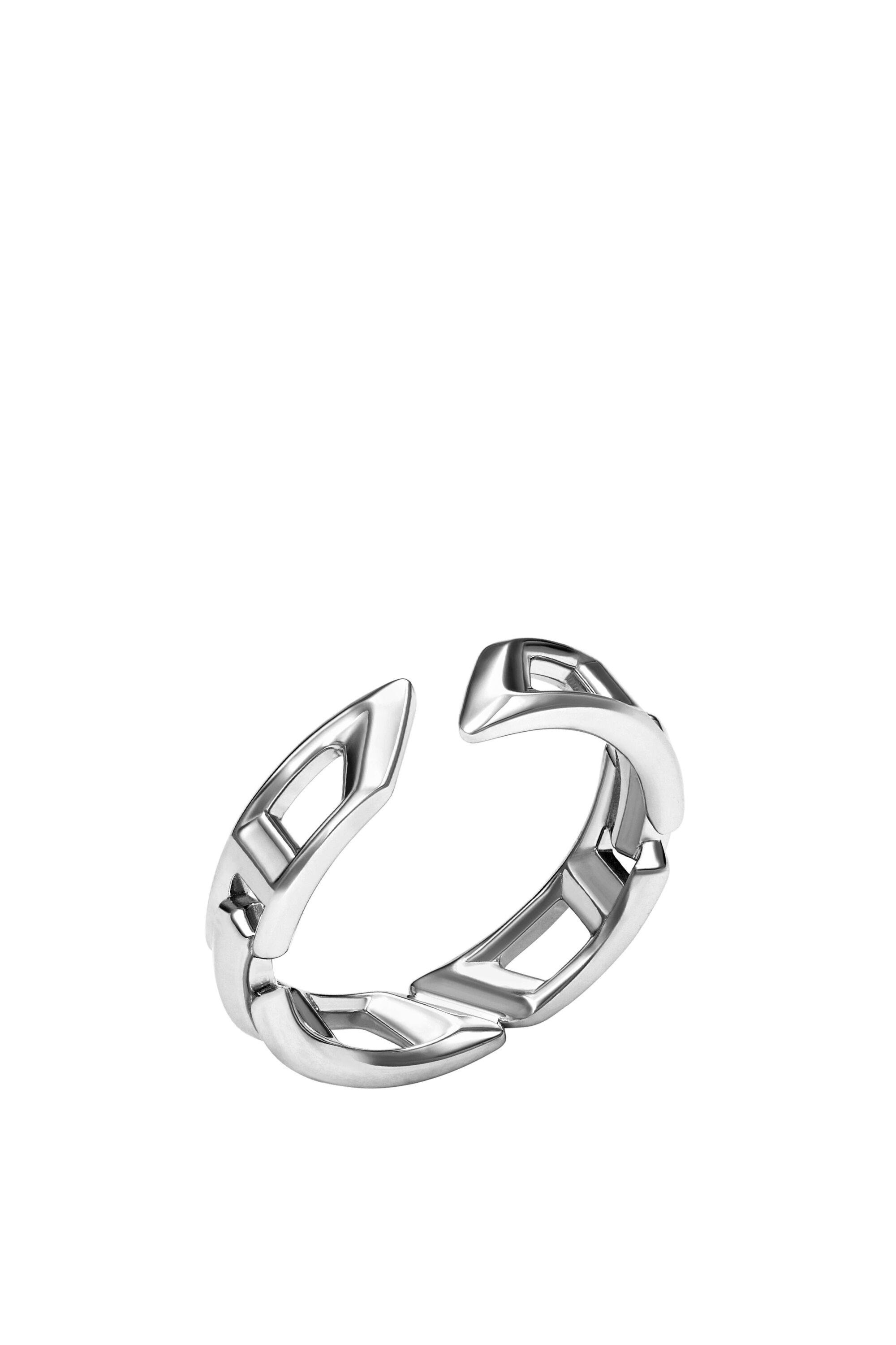 Diesel - DL1349040 STERLING SILVER JEWEL, Unisex D Logo-Bandring aus Sterlingsilber in Silber - 1