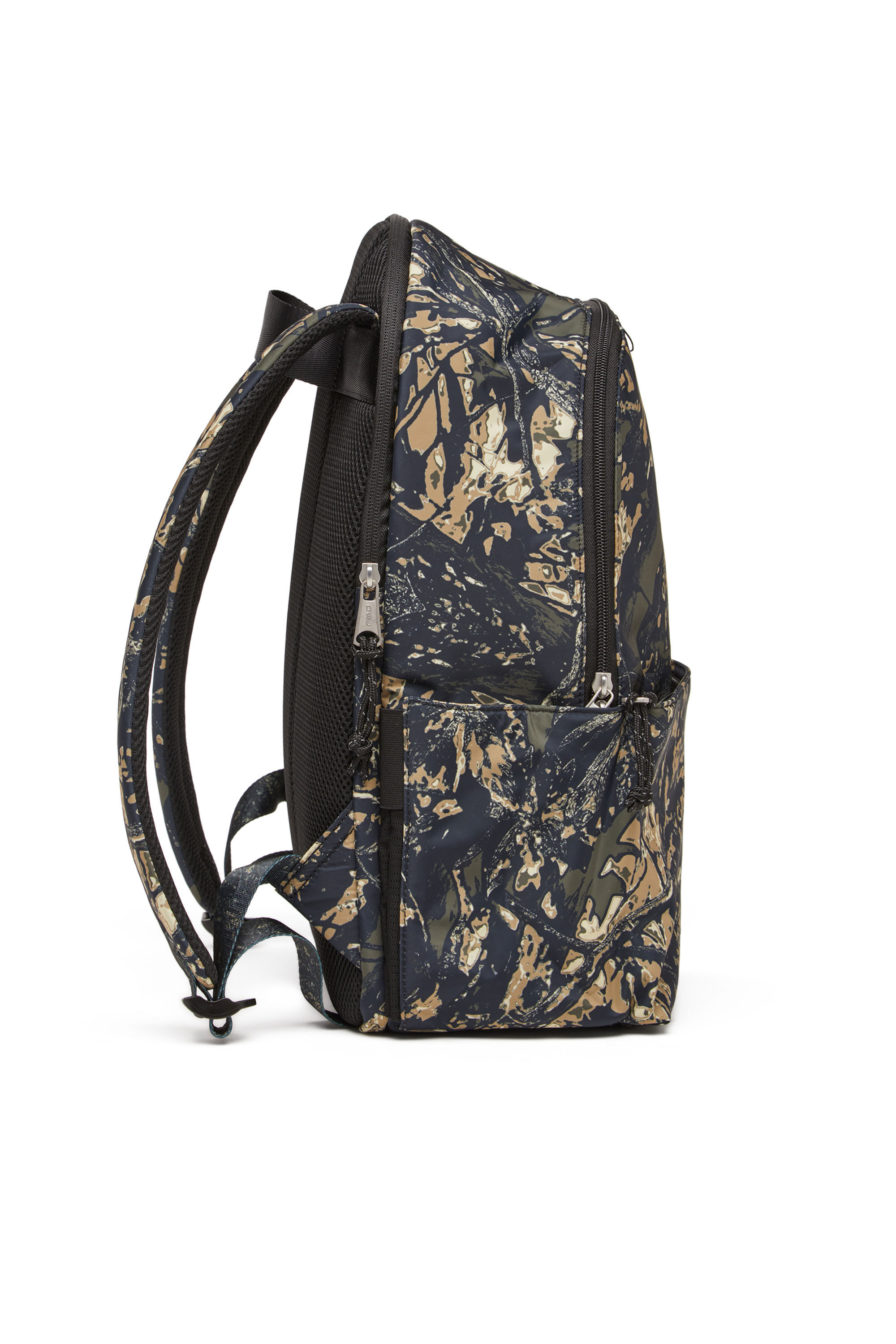 Diesel - D-PACK BACKPACK X, Herren D-Pack-Rucksack aus Camouflage-Print-Stoff in Armeegrün - 3