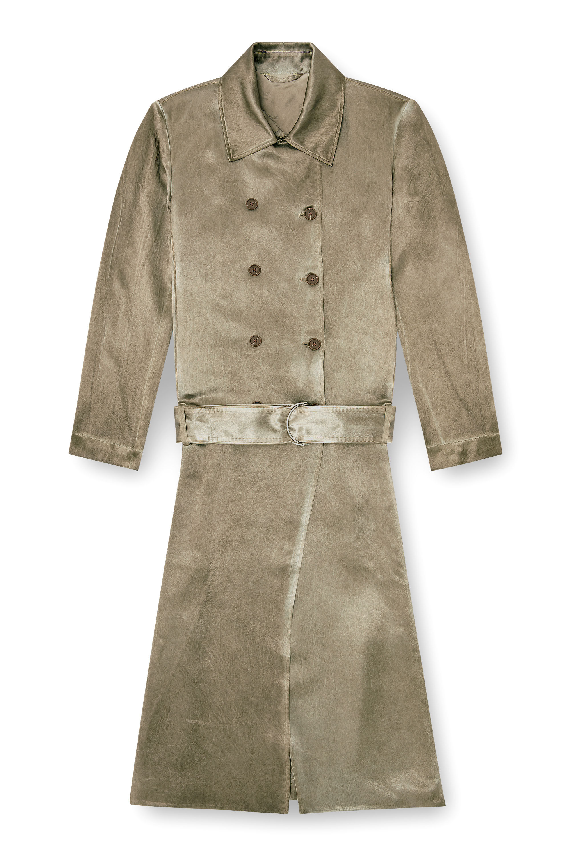 Diesel - G-LADES, Damen Trenchcoat aus geknittertem Satin in null - 2