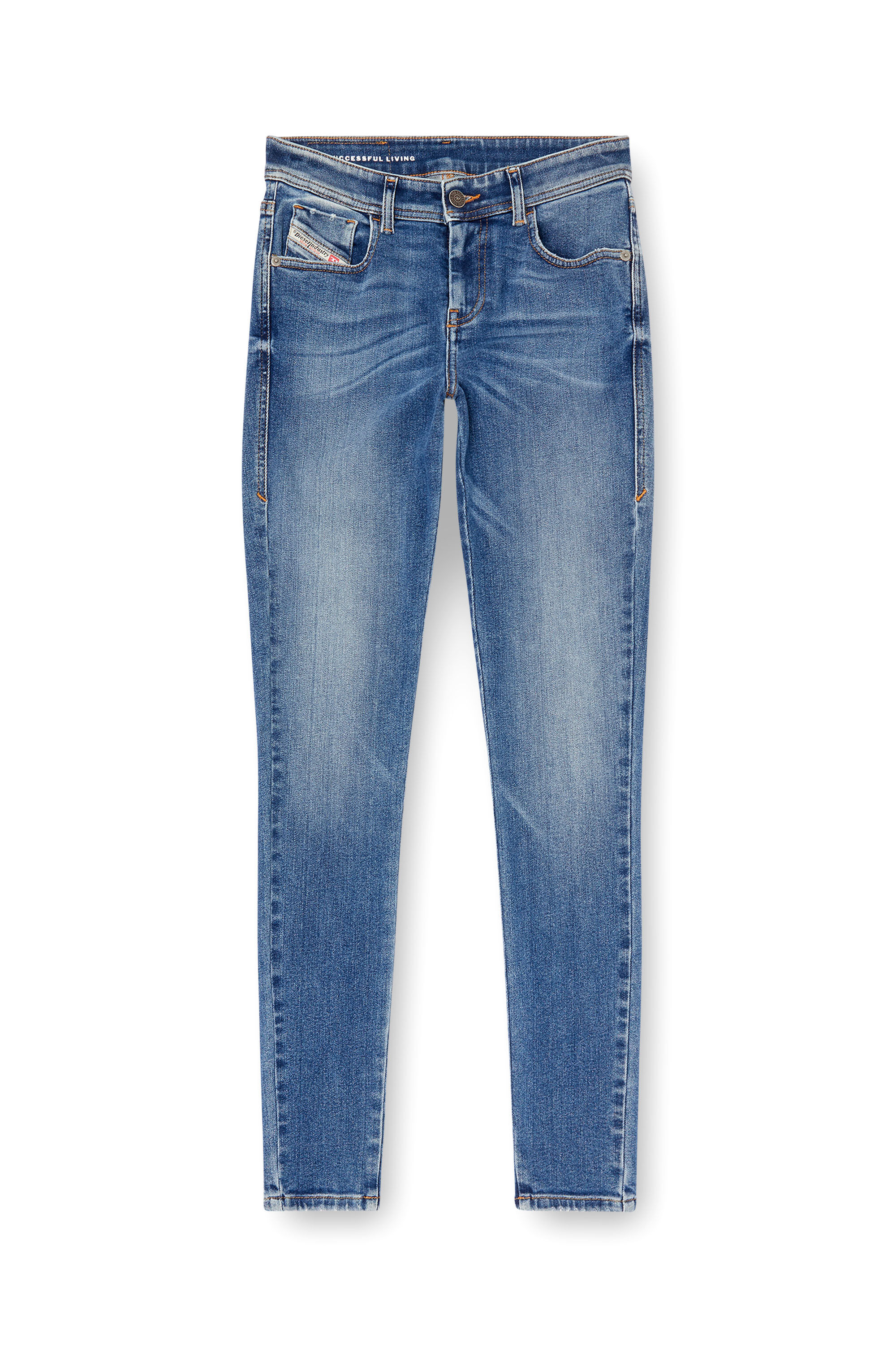 Diesel - Damen Skinny Jeans 2017 Slandy 007Y8, Mittelblau - 2