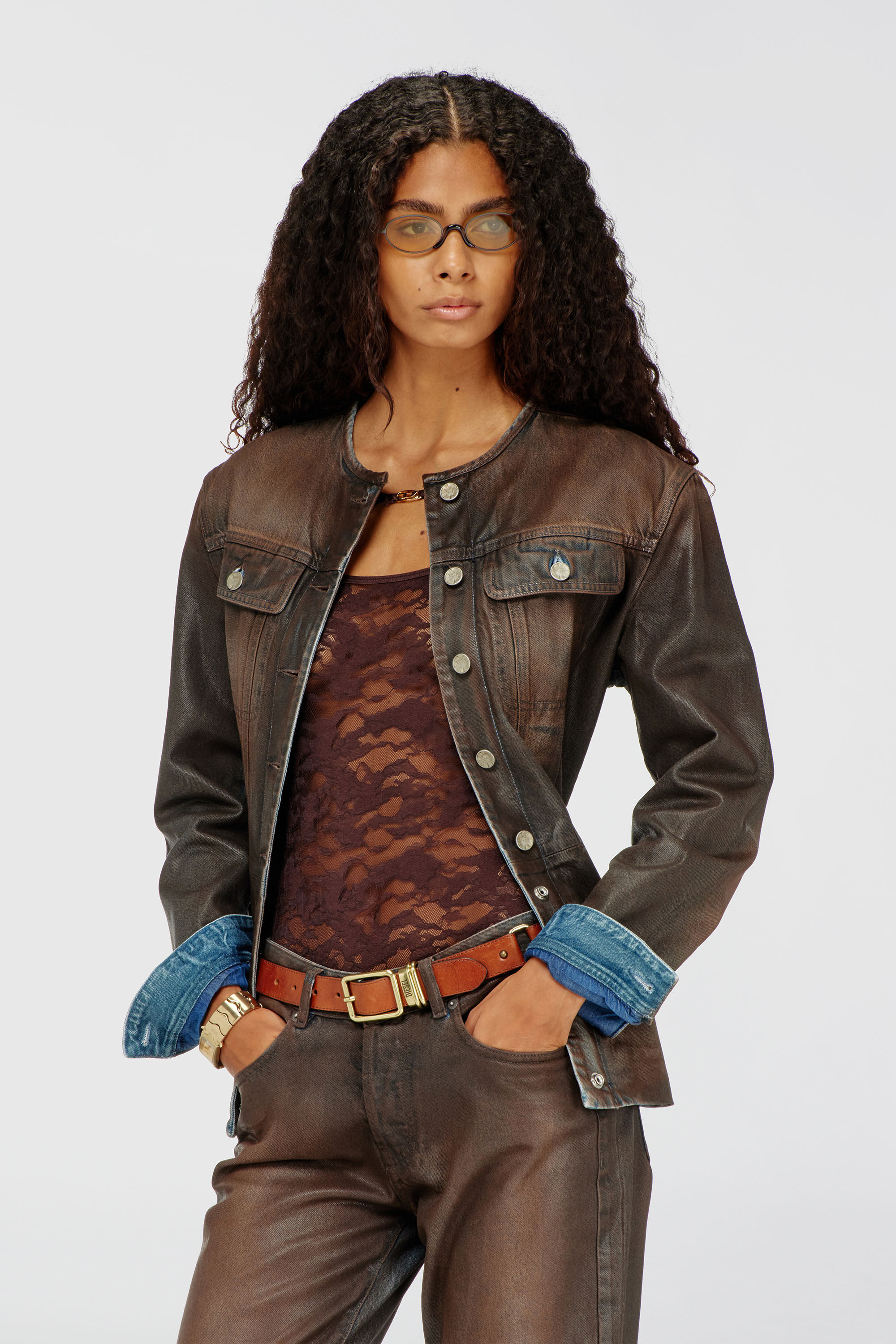 Diesel - LENA-UTLT, Damen Body aus Camouflage-Spitze in null - 4