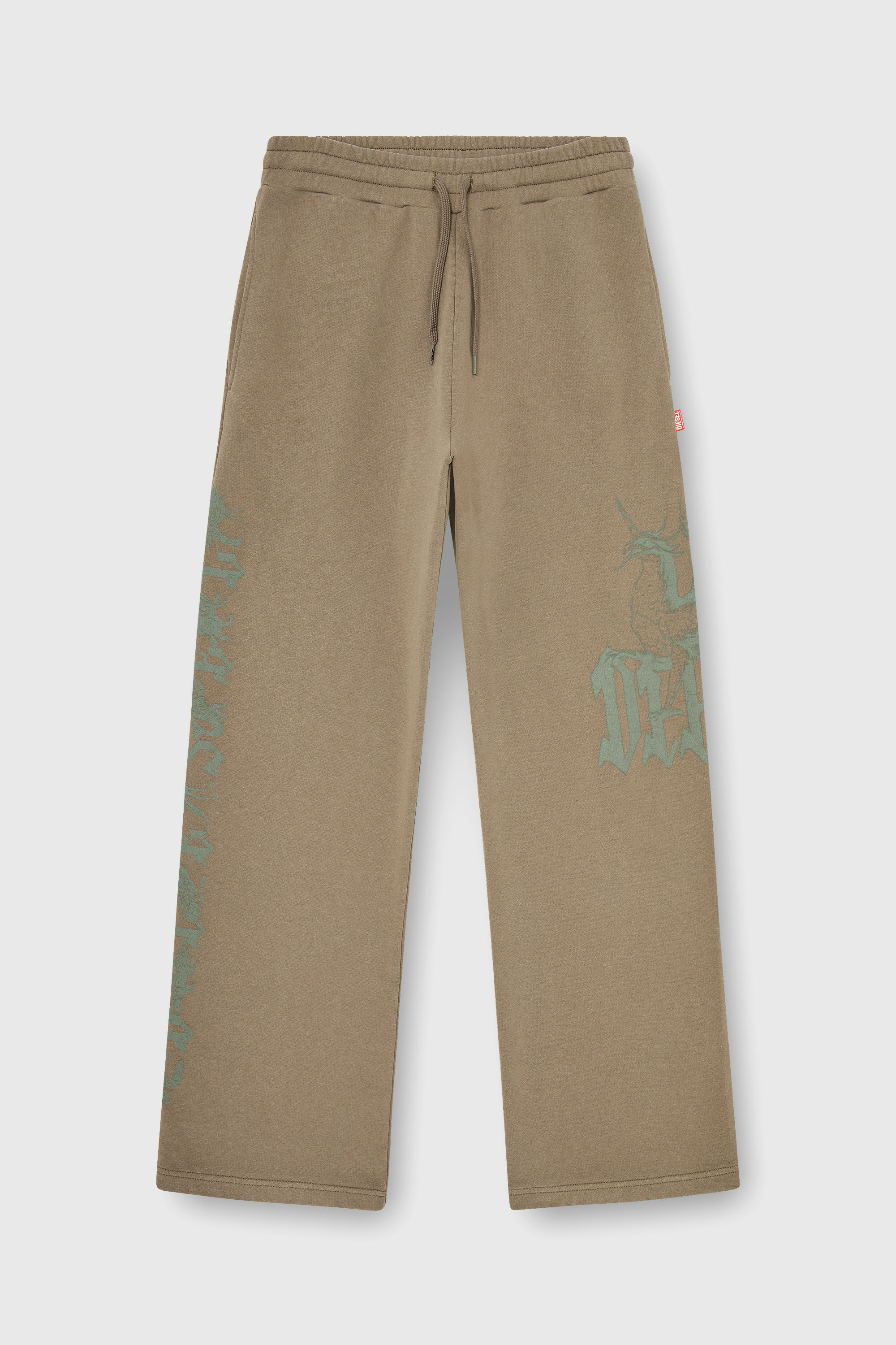 Diesel - P-GRO, Herren Behandelte Jogginghosen mit Logoprint in Braun - 2