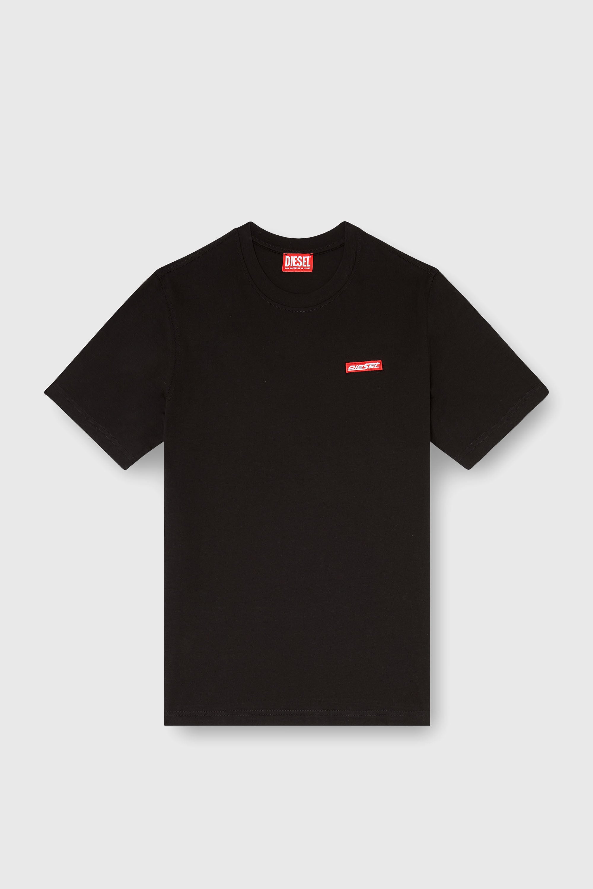 Diesel - T-ADJUST-AA12, Herren T-Shirt aus Baumwolle mit Logo patch in Schwarz - 2