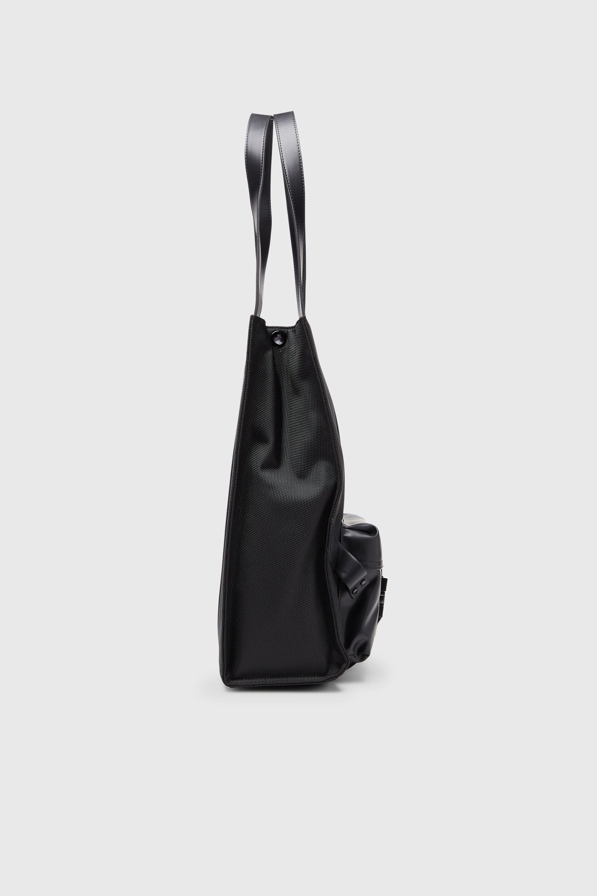 Diesel - MULTI-PKTS TOTE X, Unisex Multi-Pkts - Einkaufstasche mit Klappentasche und zip in Schwarz - 4