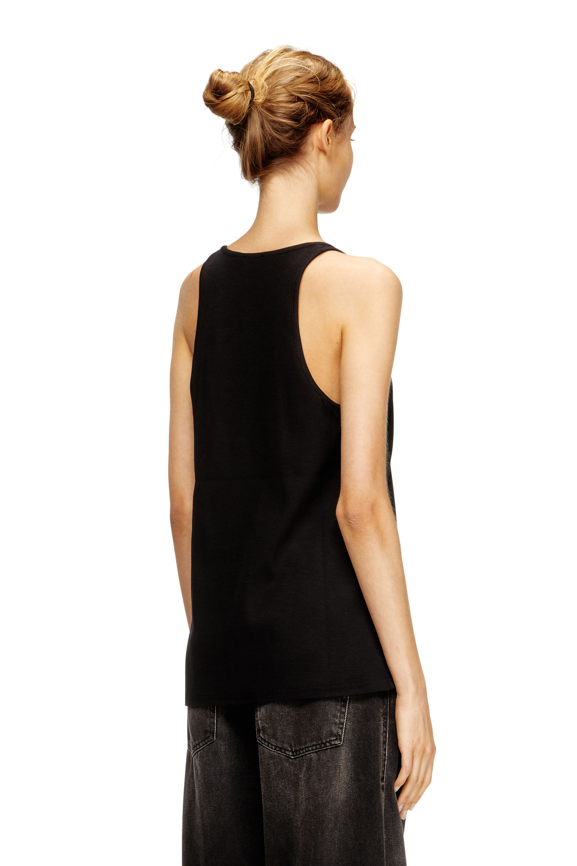 Diesel - T-IPSYA-LKDS, Damen Geripptes Tanktop mit Oval D in null - 2