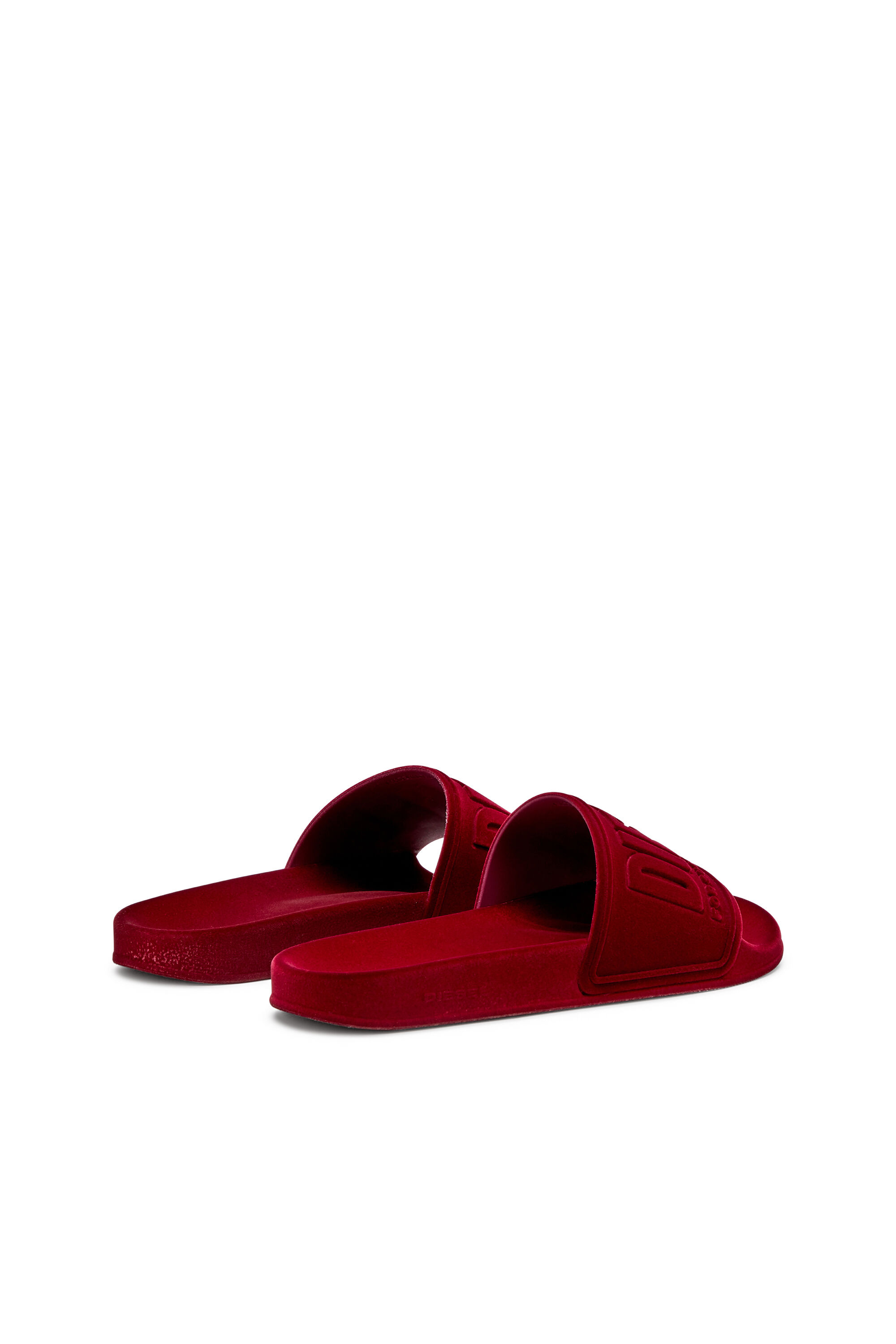 Diesel - SA-MAYEMI CC W, Damen Sa-Mayemi-Poolschlappen mit samtiger Beflockung in Rot - 3