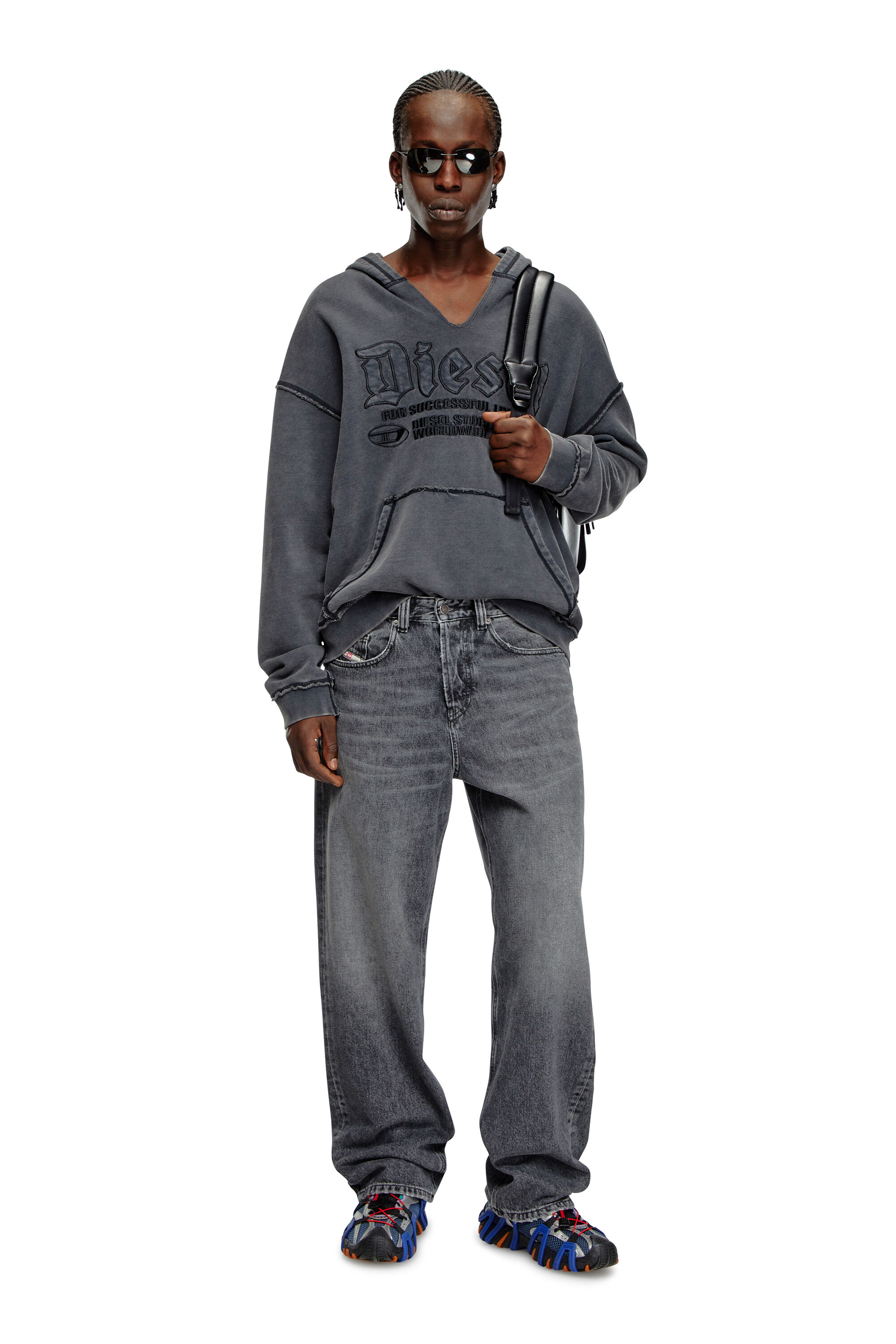 Diesel - Herren Relaxed Jeans 2001 D-Macro 007X3, Dunkelgrau - 1