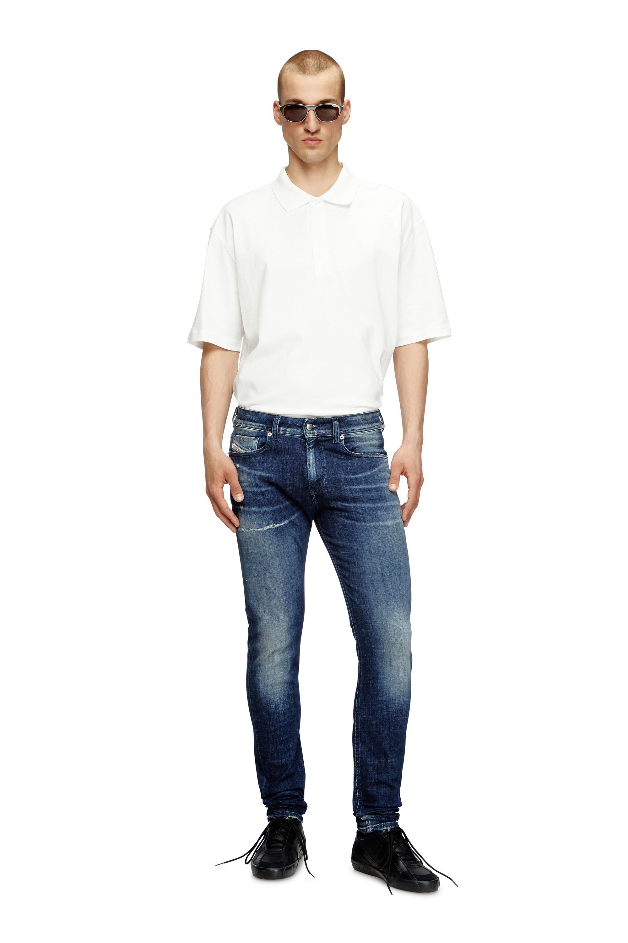 Diesel - Herren Skinny Jeans 1979 Sleenker 09L97, Dunkelblau - 1