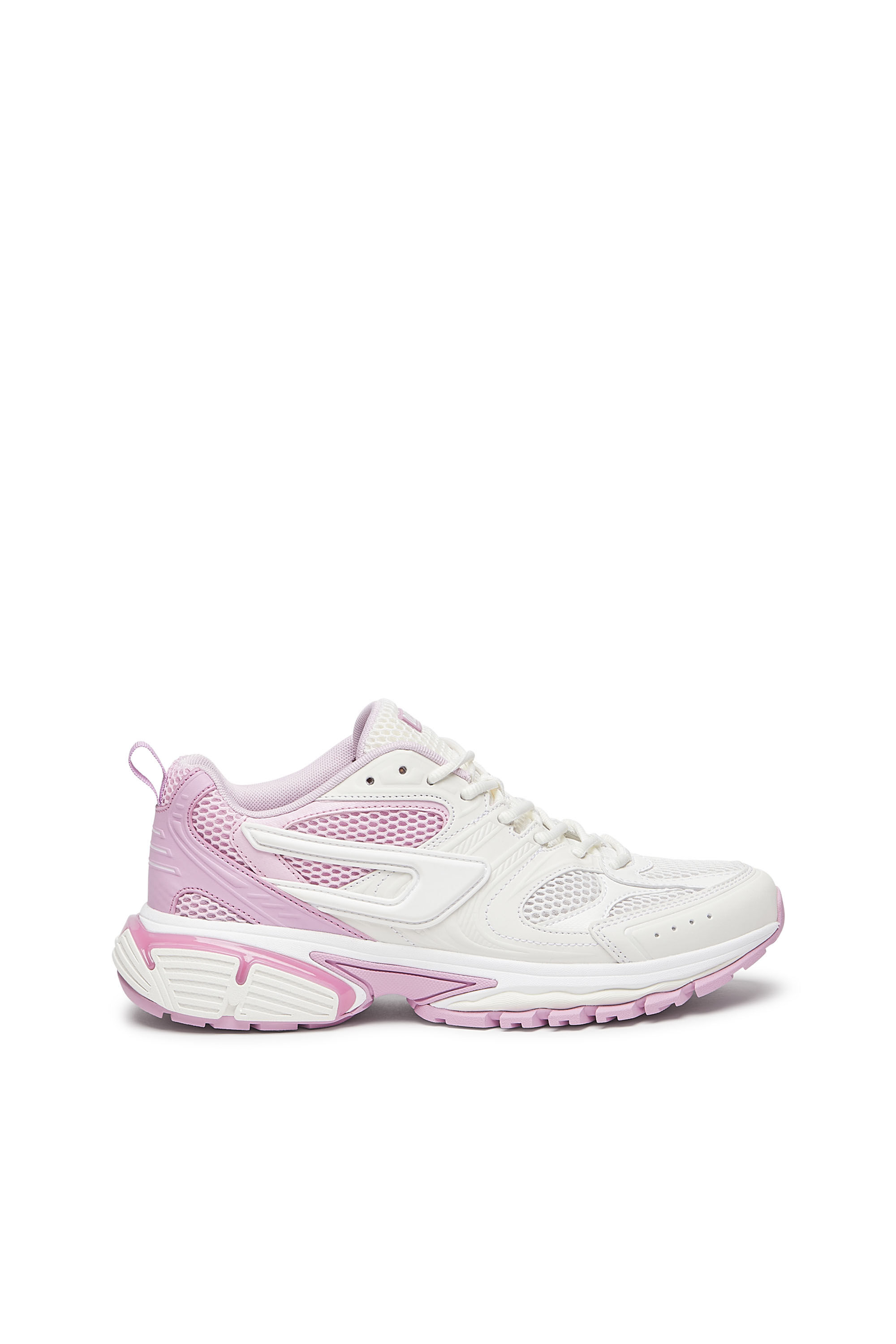 Diesel - S-SERENDIPITY PRO-X1 W, Damen S-Serendipity Pro-X1 W - Mesh-Sneakers mit geprägten Overlays in Weiss/Rosa - 1