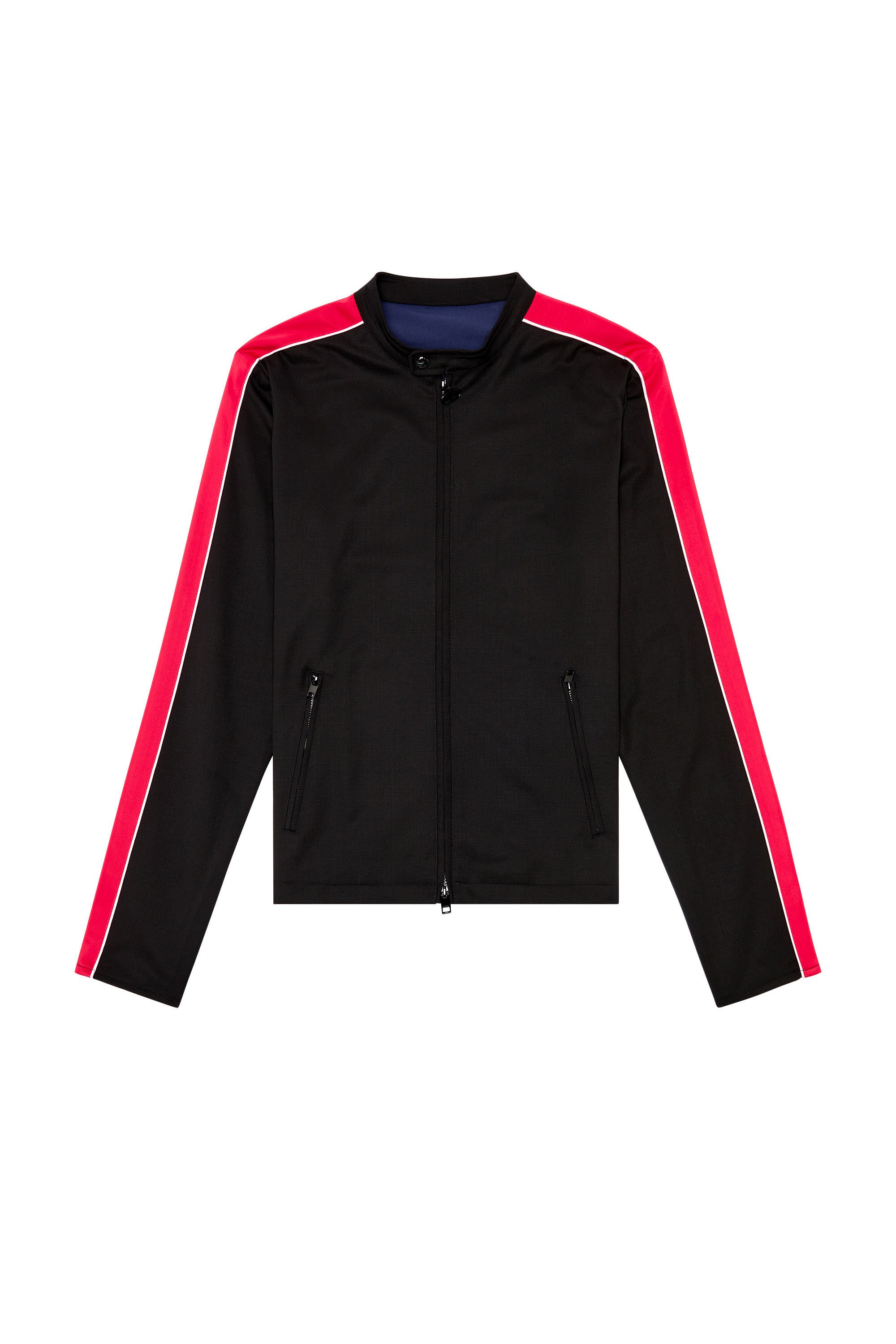 Diesel - J-DEVLIN, Man Biker jacket in cool wool and tech jersey in Multicolor - Image 2
