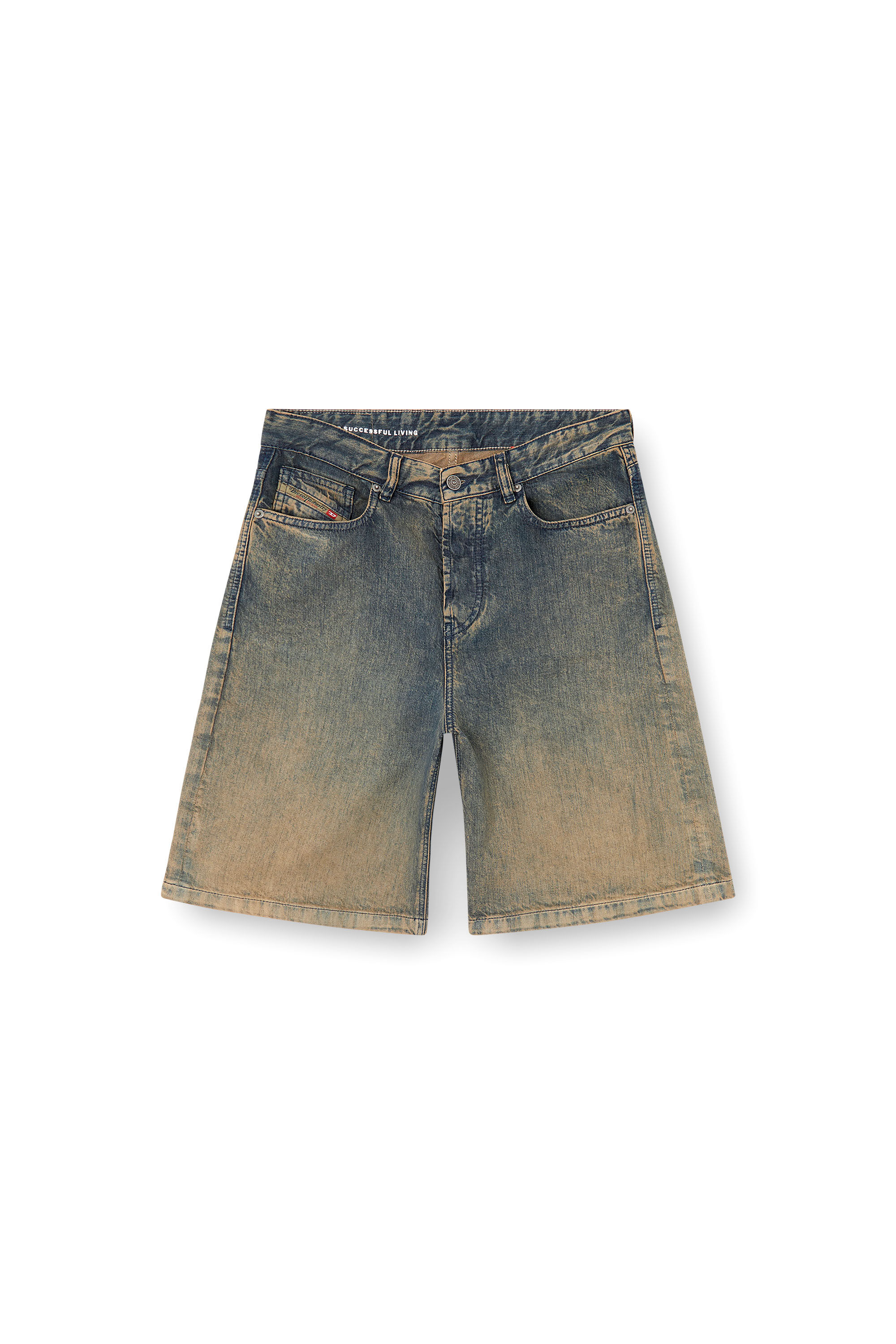 Diesel - DE-SIRE-SHORT-S, Damen Shorts aus nuanciert fließendem Denim in Dunkelblau - 2