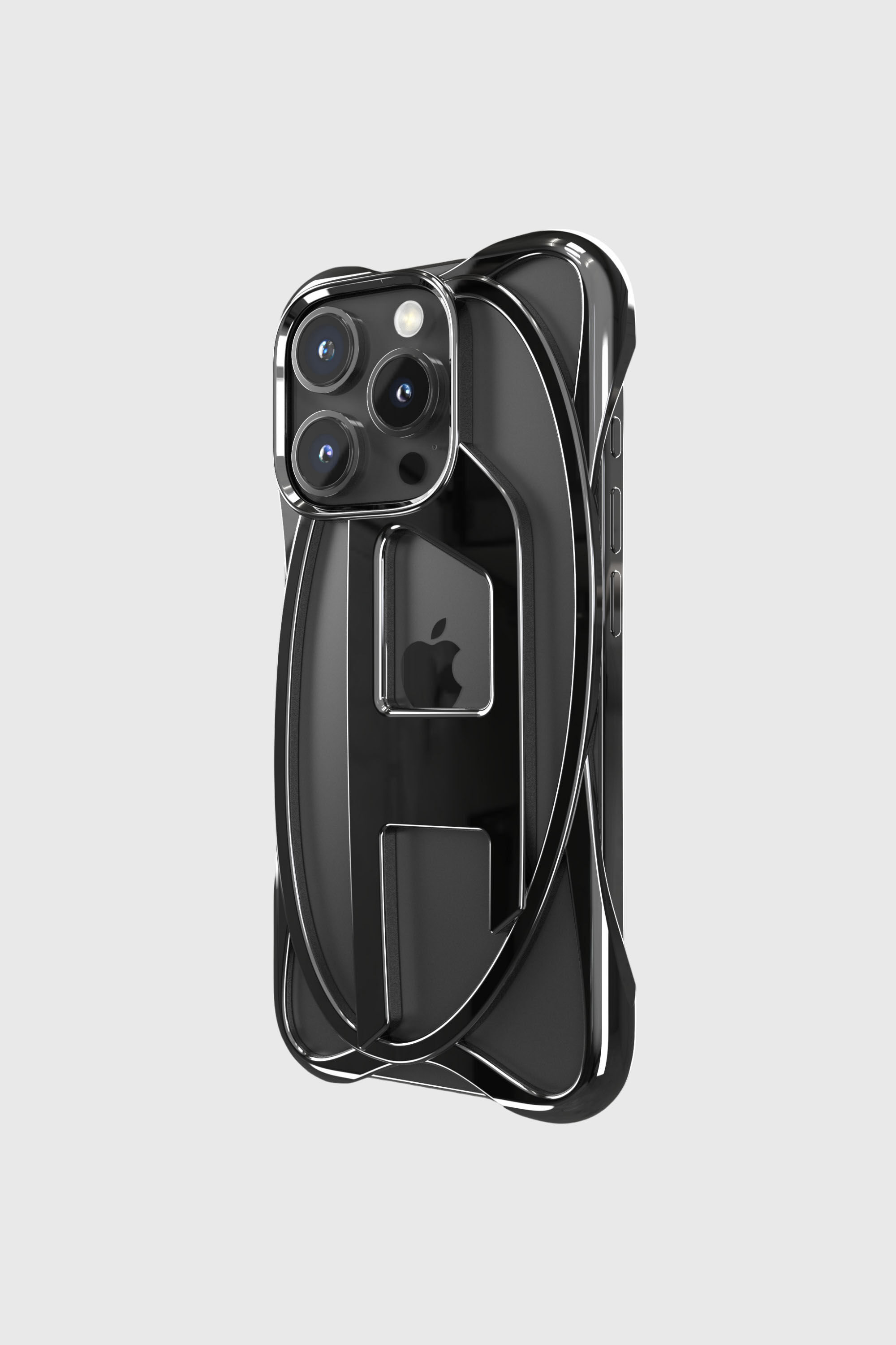 Diesel - 60268 CAGED D CASE, Unisex Gitter-D-H&uuml;lle iPhone 16 Pro in Schwarz - 3