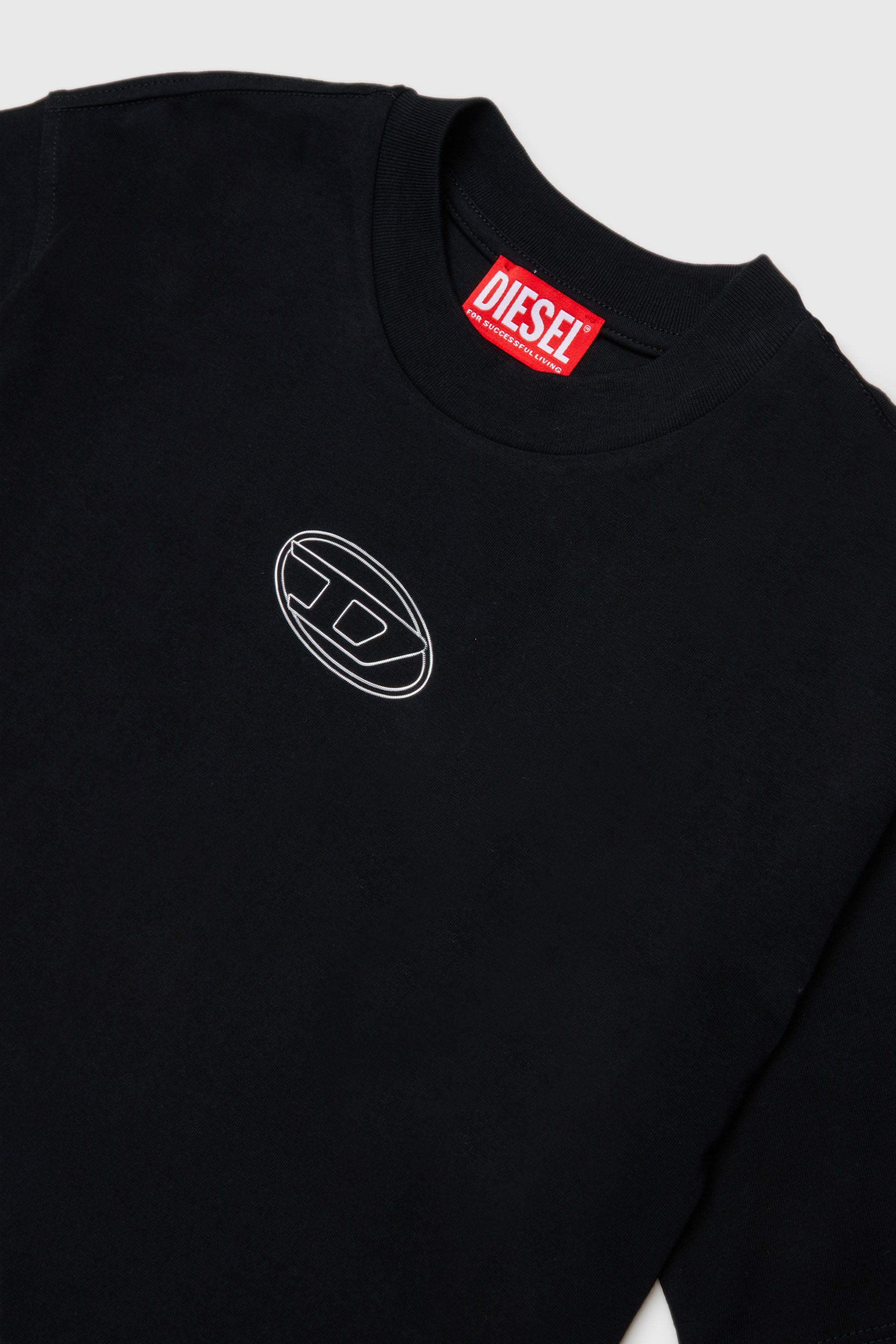 Diesel - TLIXIN, Damen Cropped T-shirt mit Oval D Logo in Schwarz - 3