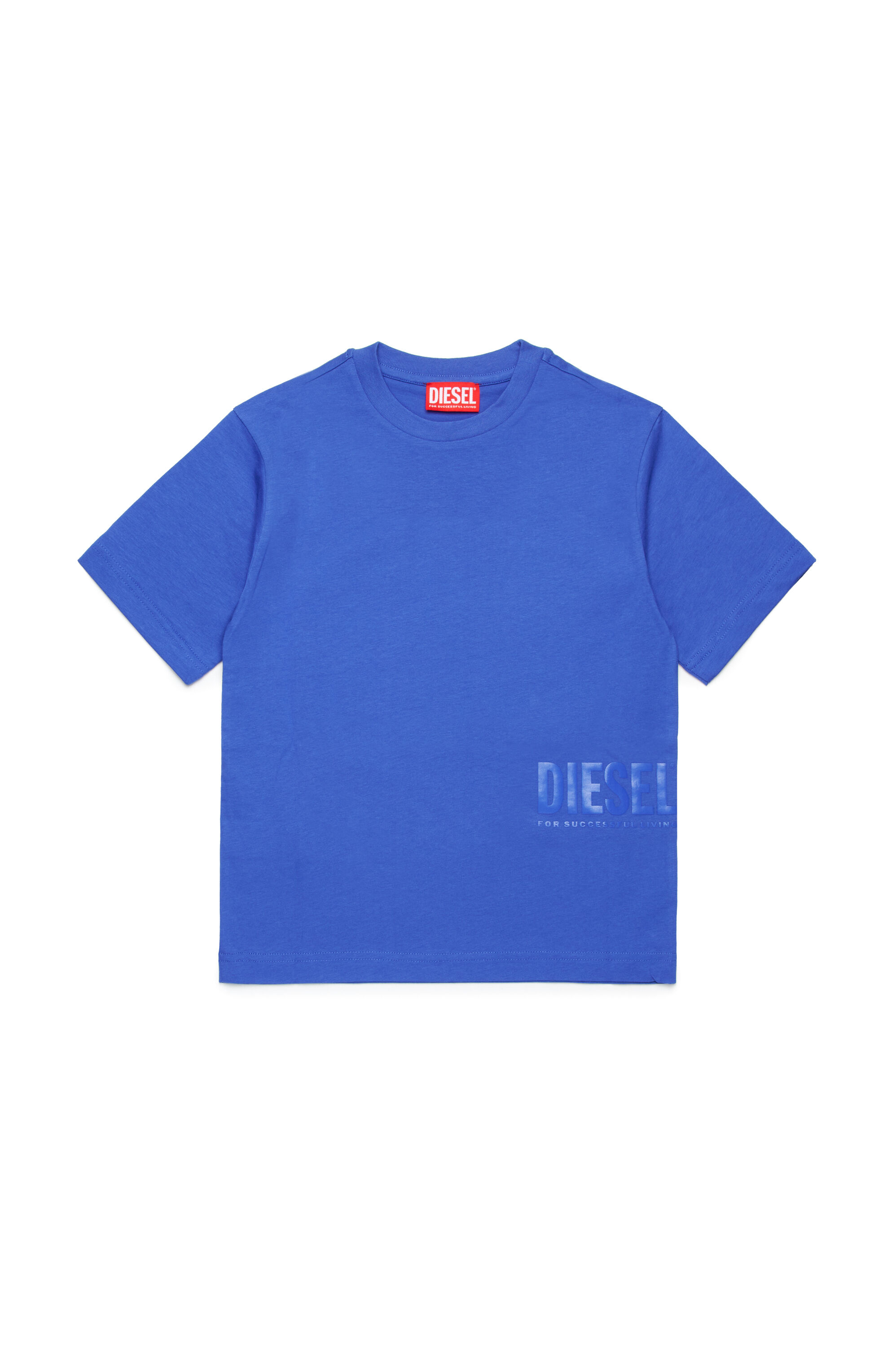 Diesel - MTFIND OVER, Herren T-Shirt mit Biscotto-Logo in Blau - 1