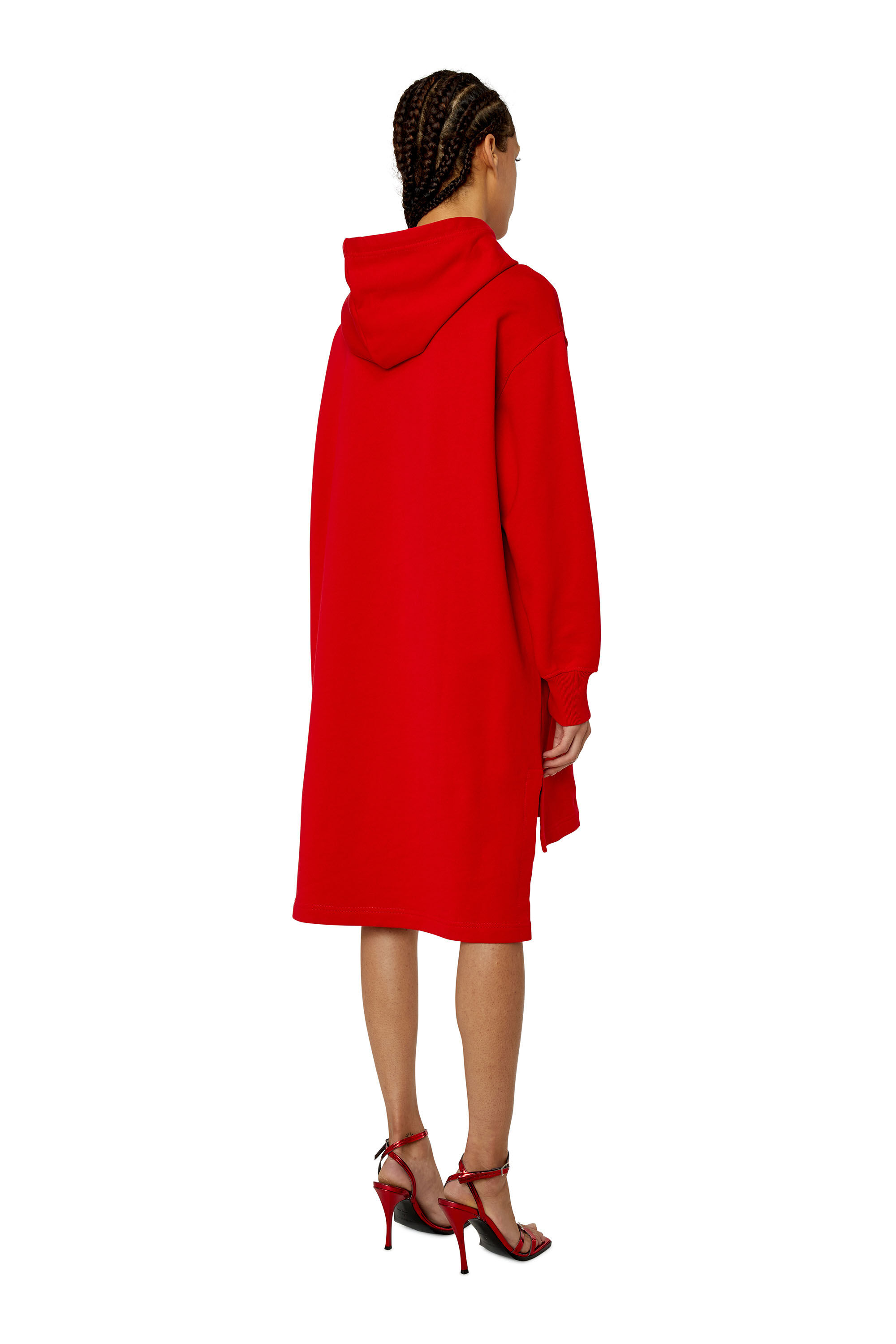 Rotes hoodie kleid