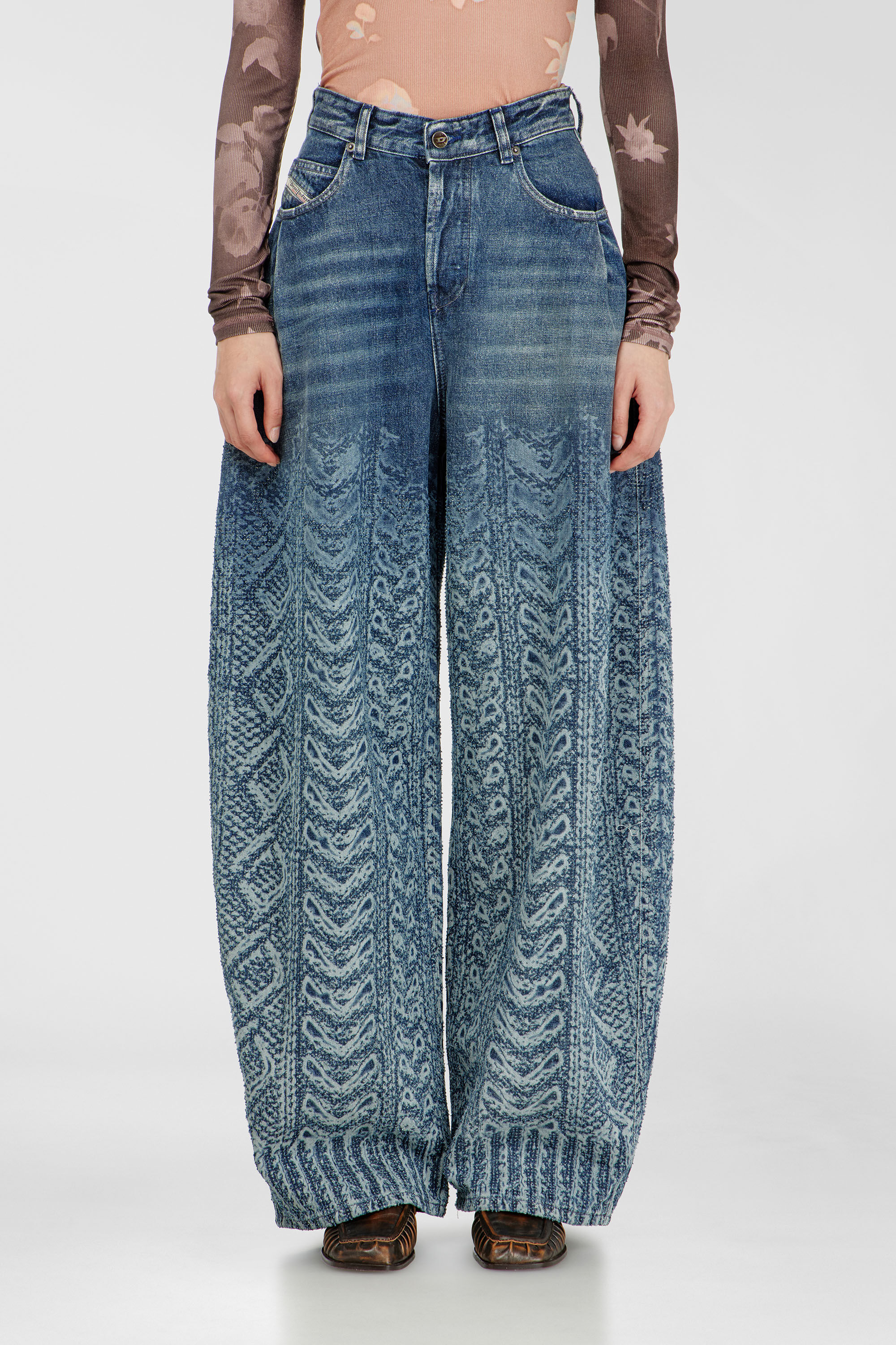 Diesel - Damen Relaxed Jeans 1987 D-Khelz 007EV, Dunkelblau - 4