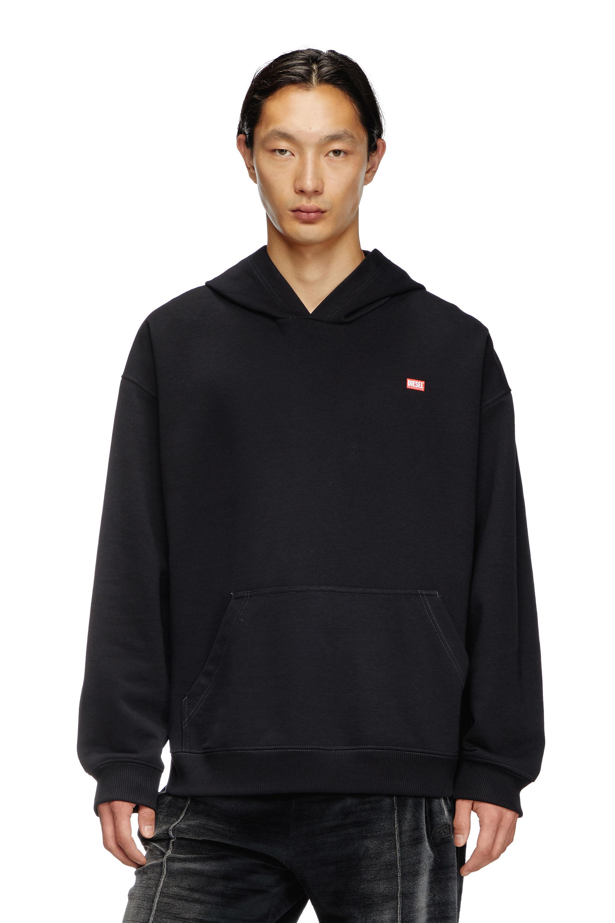 Diesel - S-BOXT-HOOD-R11, Herren Hoodie mit Runway-Set-Print in Schwarz - 3